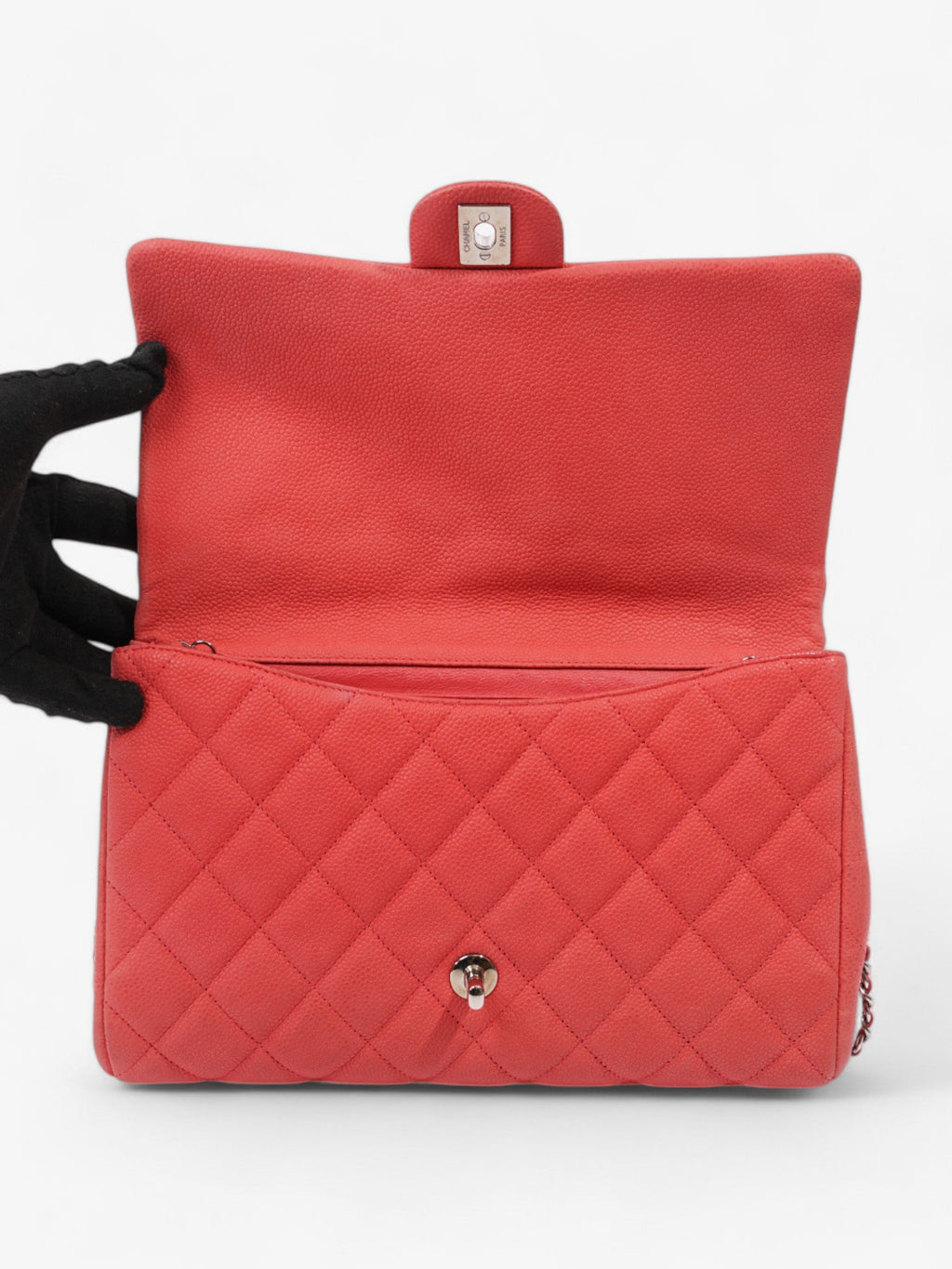 Chanel Envelope Clutch with Chain Coral Caviar Leather