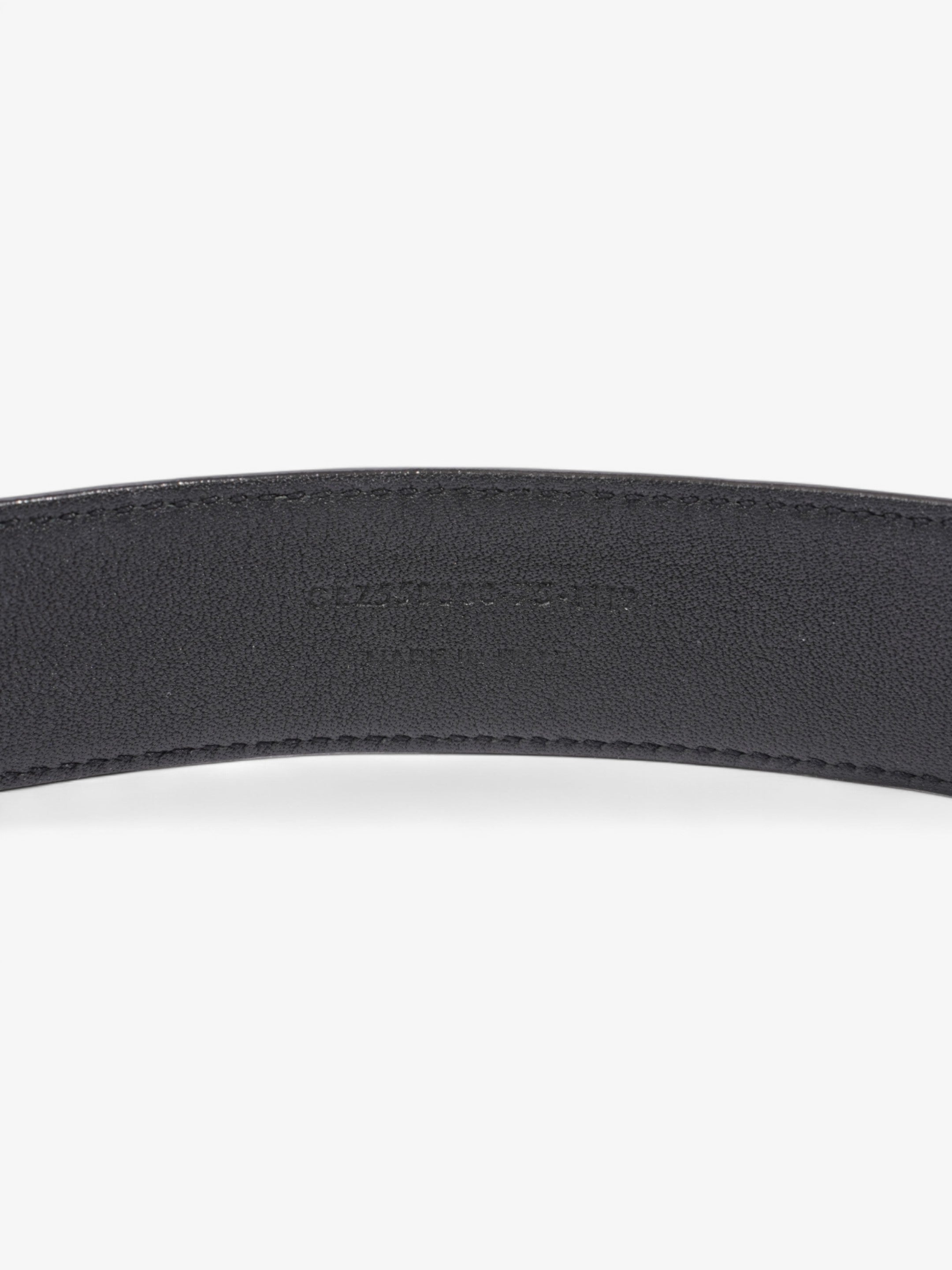Saint Laurent Monogram Belt Black Leather 75