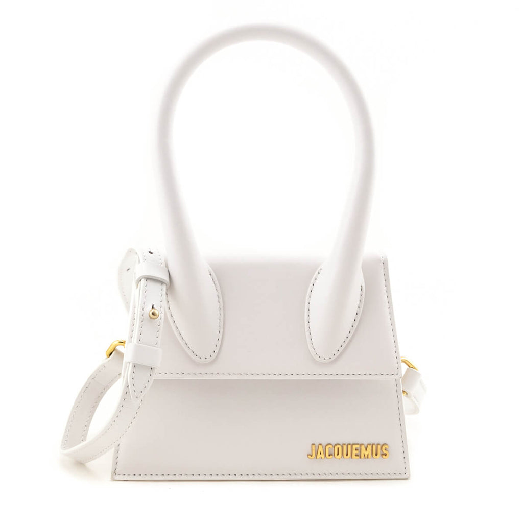 Jacquemus White Smooth Calfskin Le Chiquito Moyen
