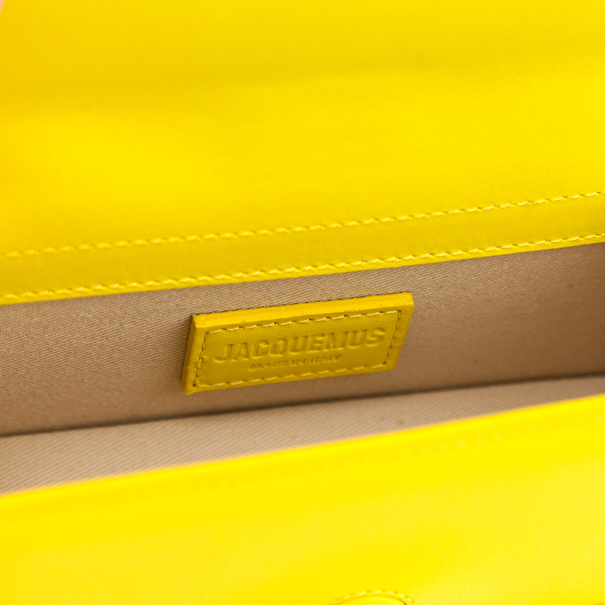 Jacquemus Yellow Smooth Calfskin Le Bambino