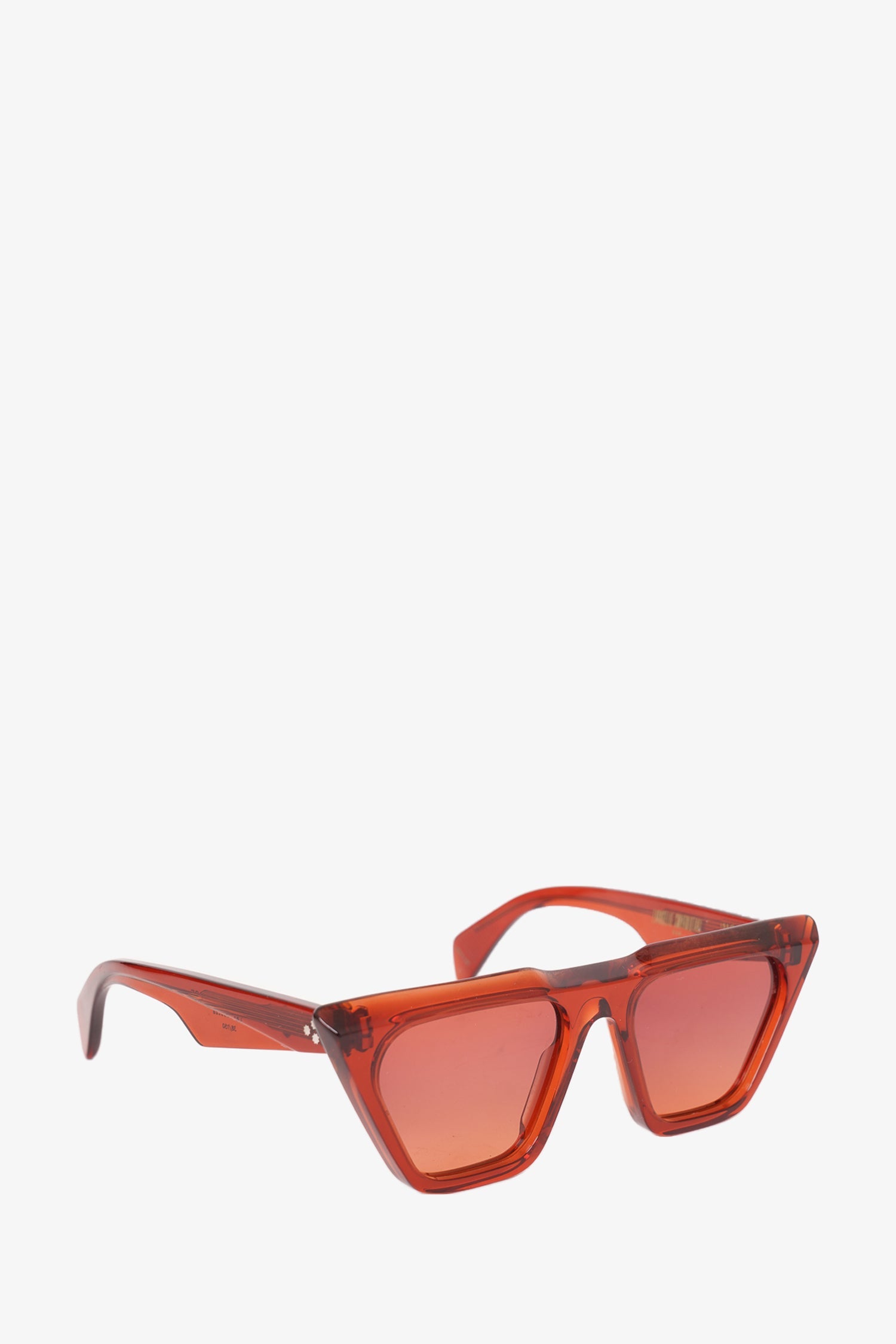 Jacques Marie Mage Dark Orange Translucent 'Evangelie' Cat-Eye Sunglasses