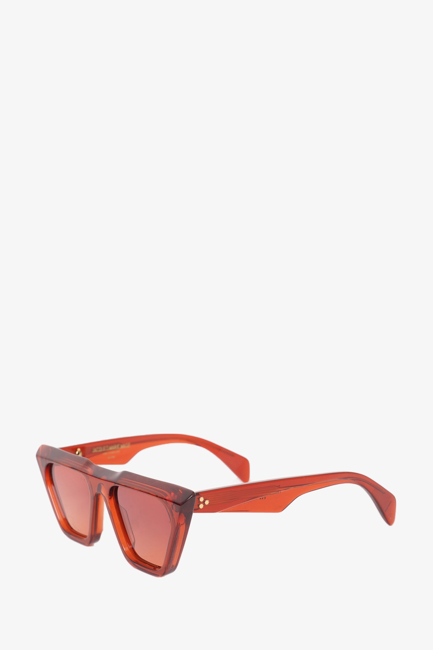 Jacques Marie Mage Dark Orange Translucent 'Evangelie' Cat-Eye Sunglasses