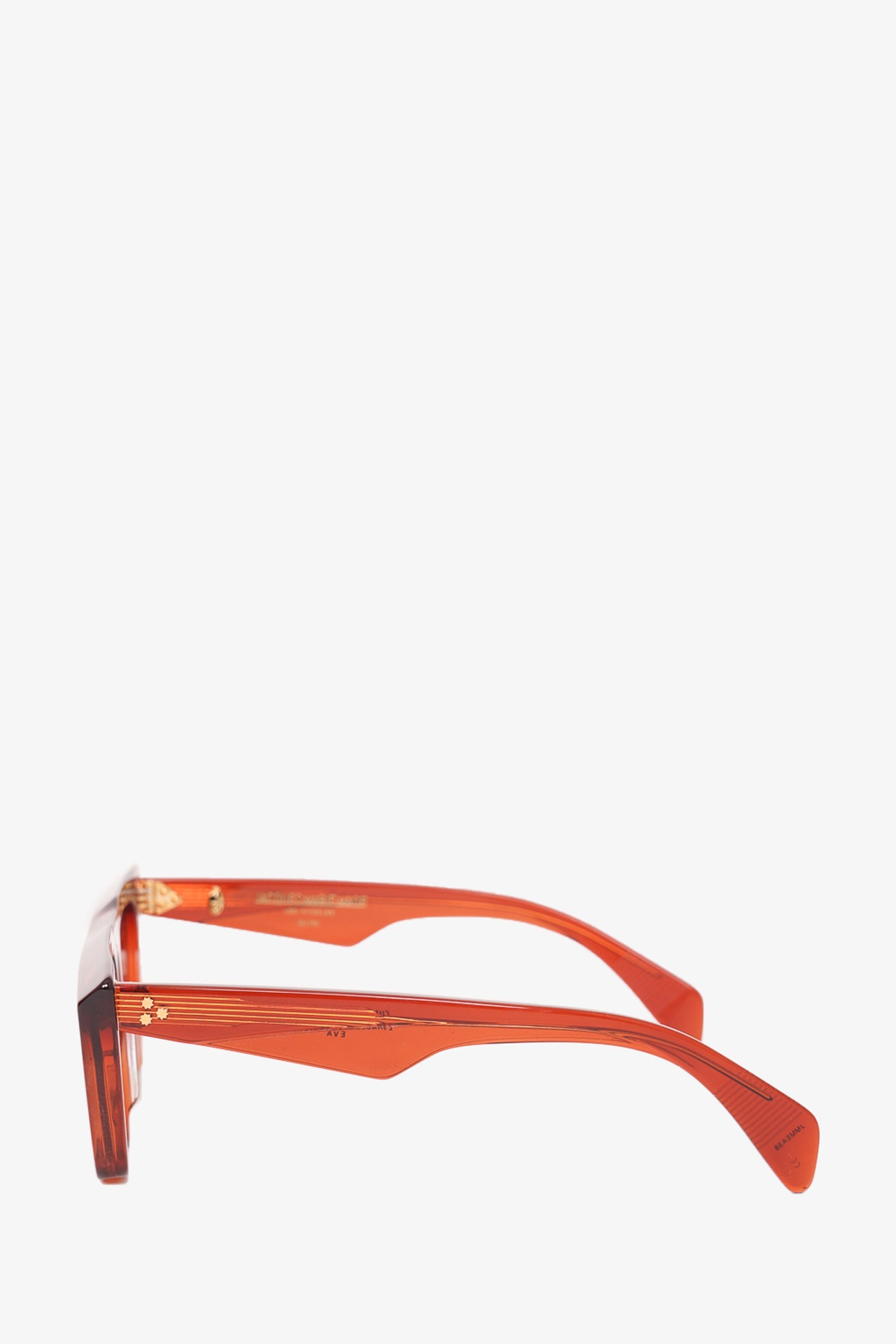Jacques Marie Mage Dark Orange Translucent 'Evangelie' Cat-Eye Sunglasses