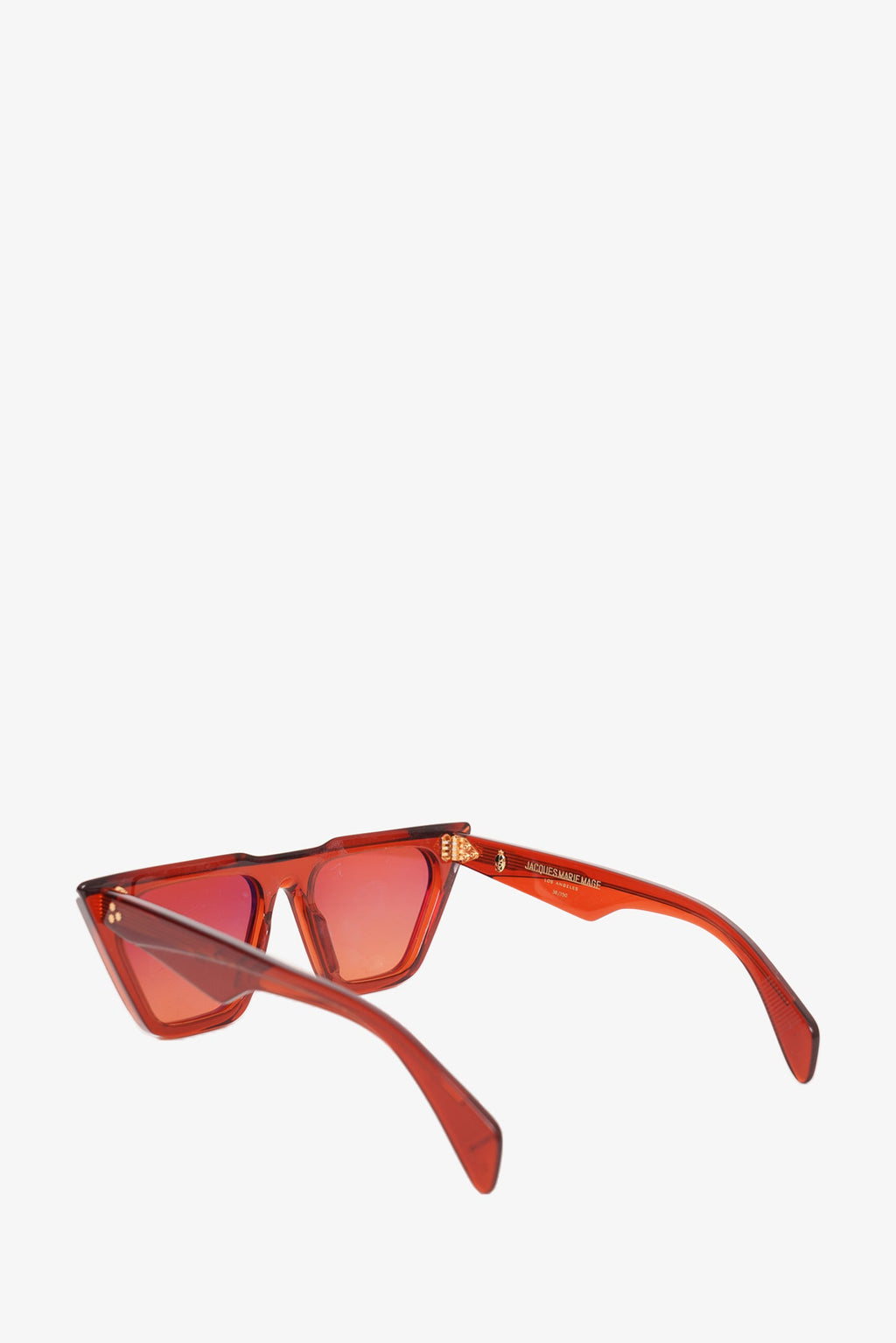 Jacques Marie Mage Dark Orange Translucent 'Evangelie' Cat-Eye Sunglasses