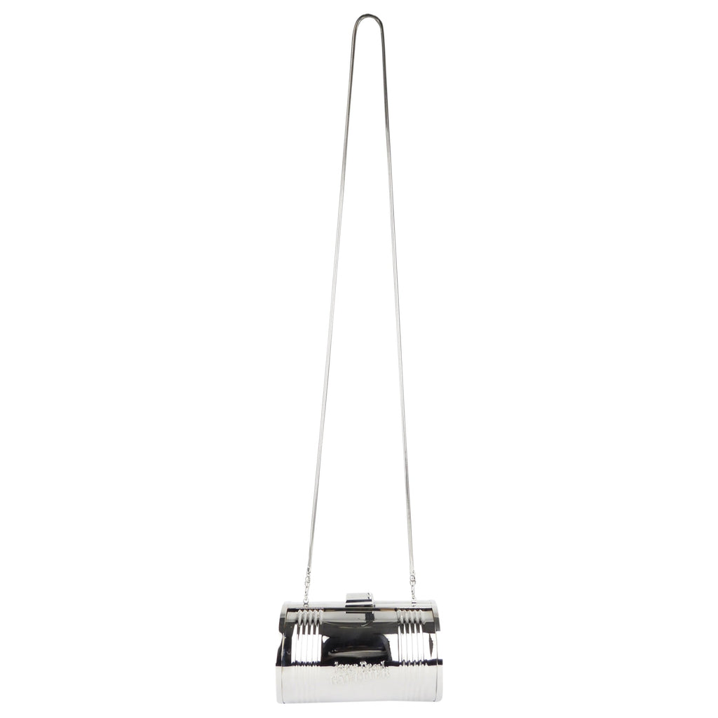 Jean Paul Gaultier Chrome Tin Can Minaudiere Clutch with Chain