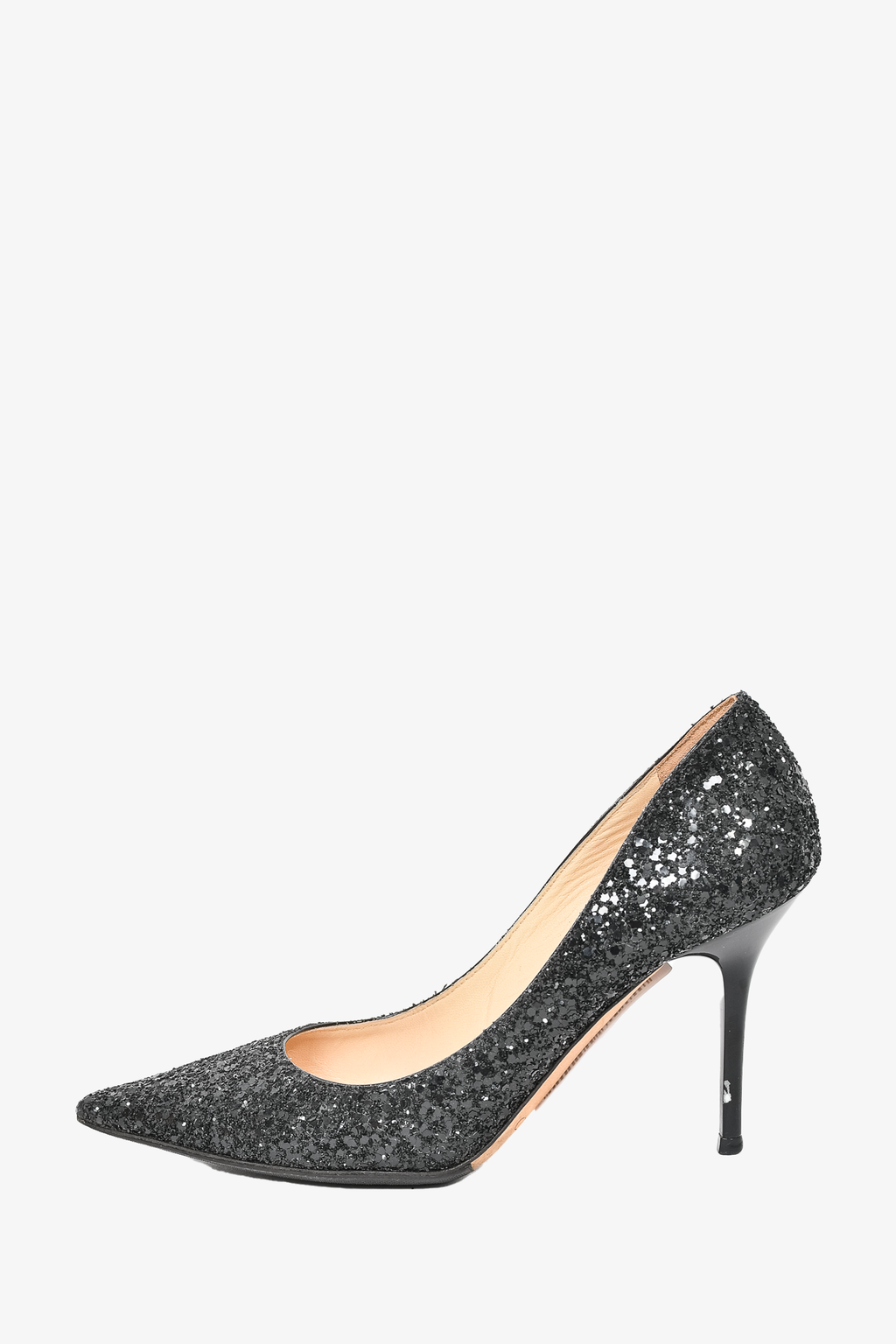 Jimmy Choo Black Glitter Heels Size 34