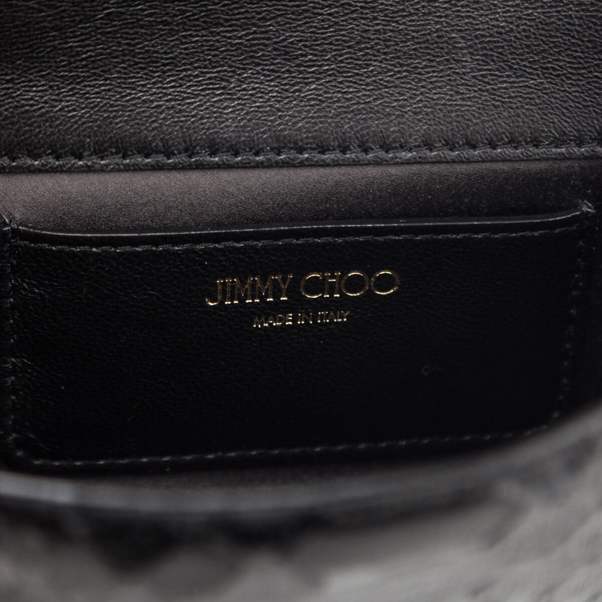 Jimmy Choo Black Python Varenne Chain Clutch