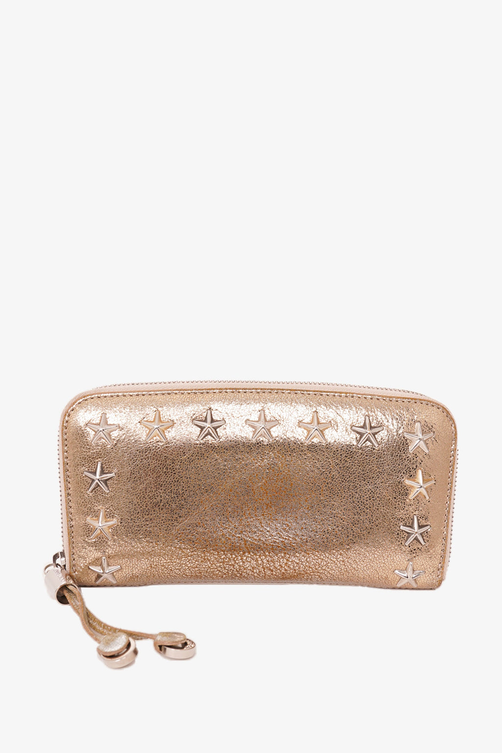 Jimmy Choo Gold Metallic Studded Wallet