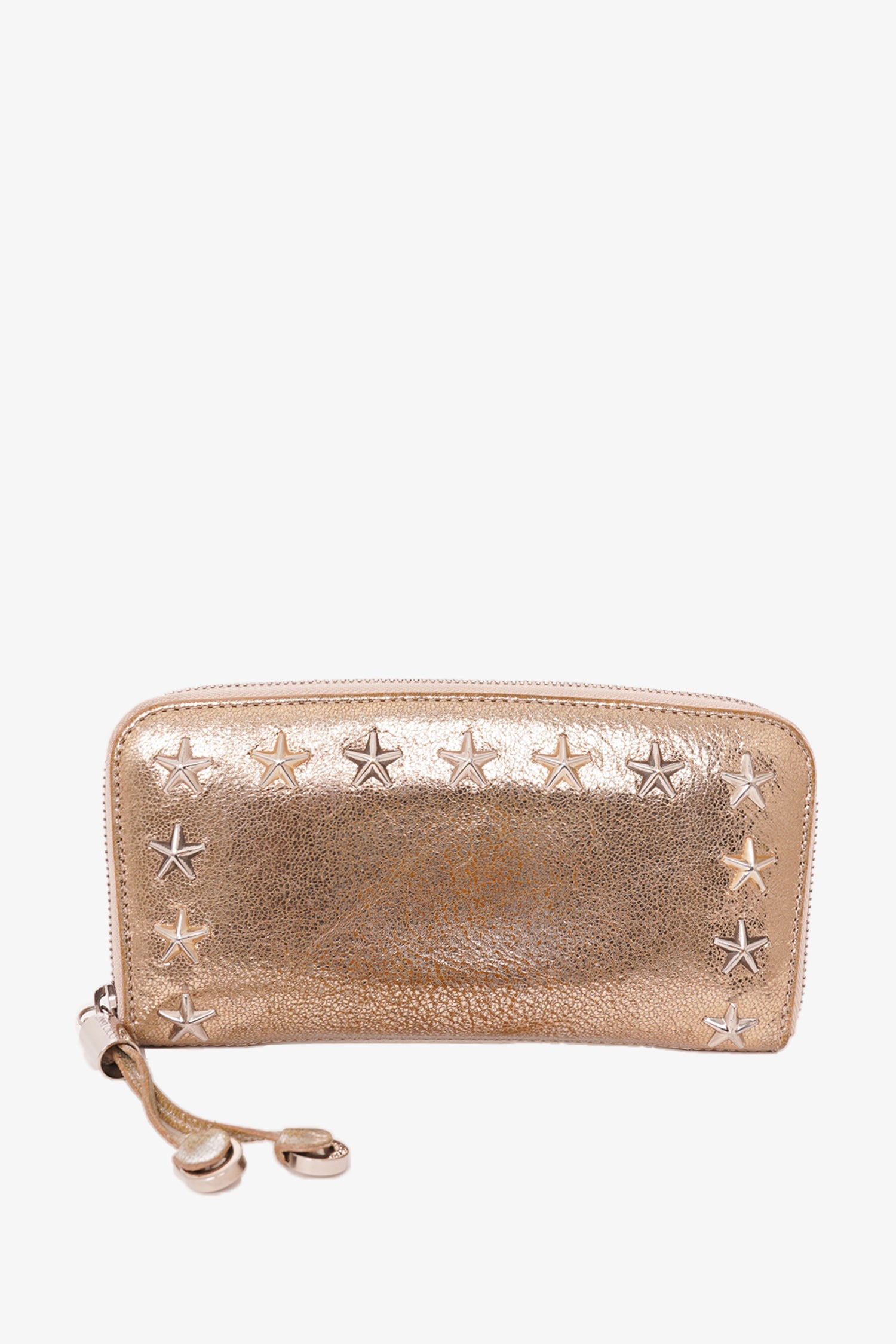 Jimmy Choo Gold Metallic Studded Wallet