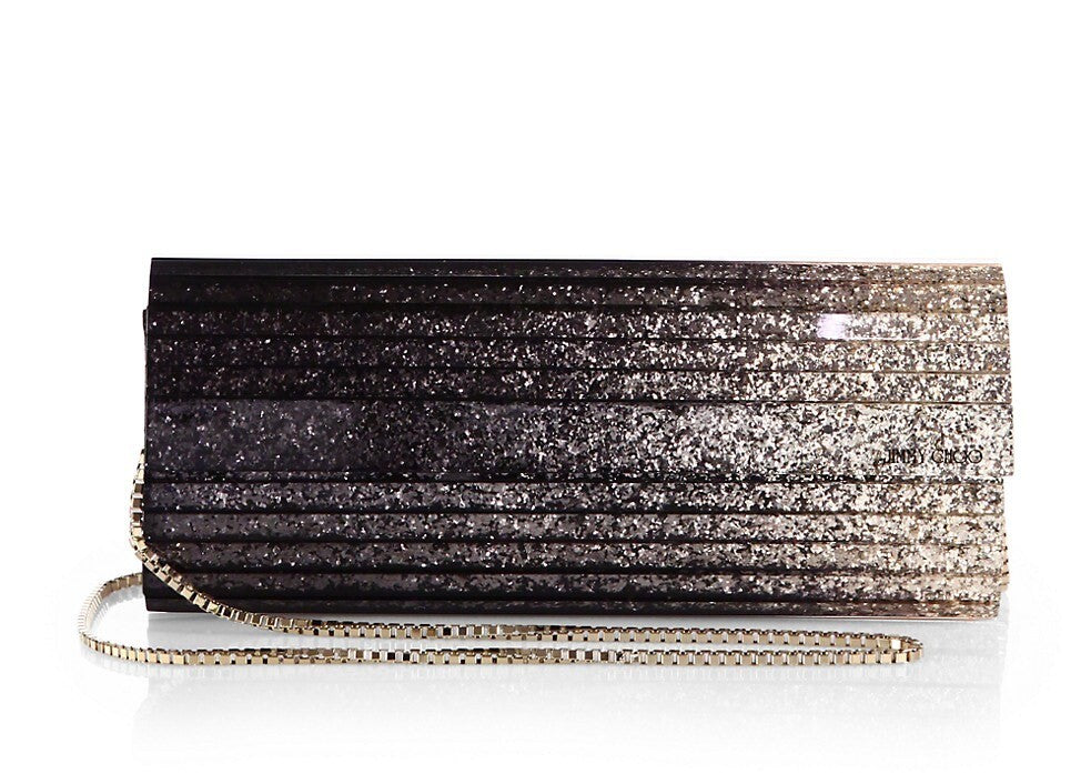 JIMMY CHOO SWEETIE DELGRADÉ GLITTER CLUTCH