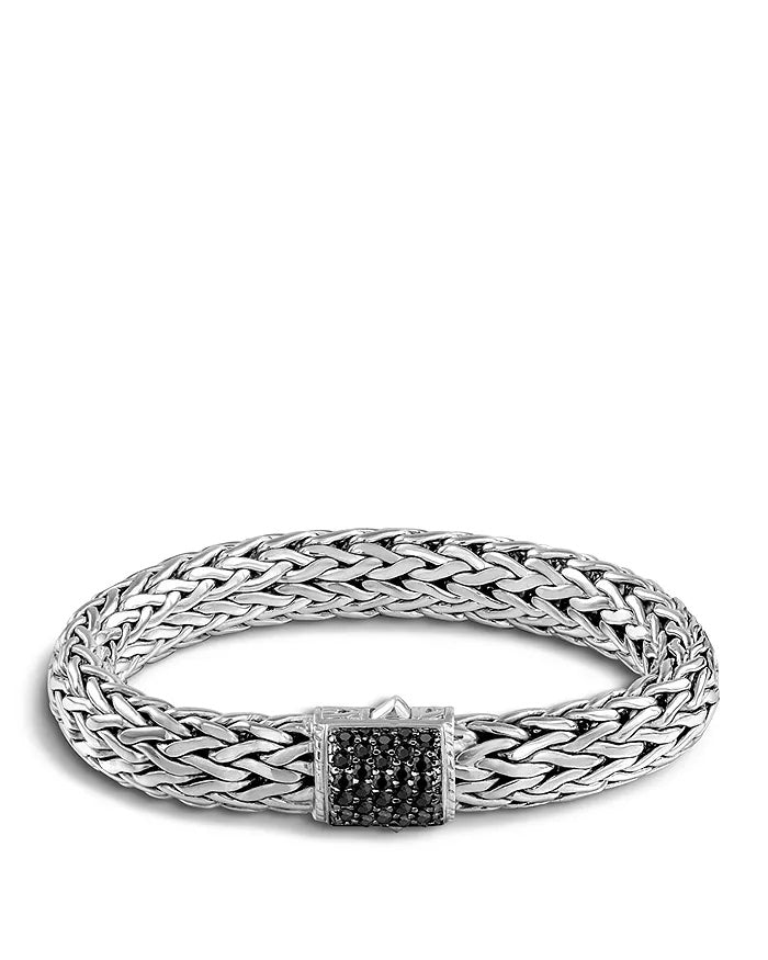 JOHN HARDY CLASSIC CHAIN BLACK SAPPHIRE SILVER BRACELET
