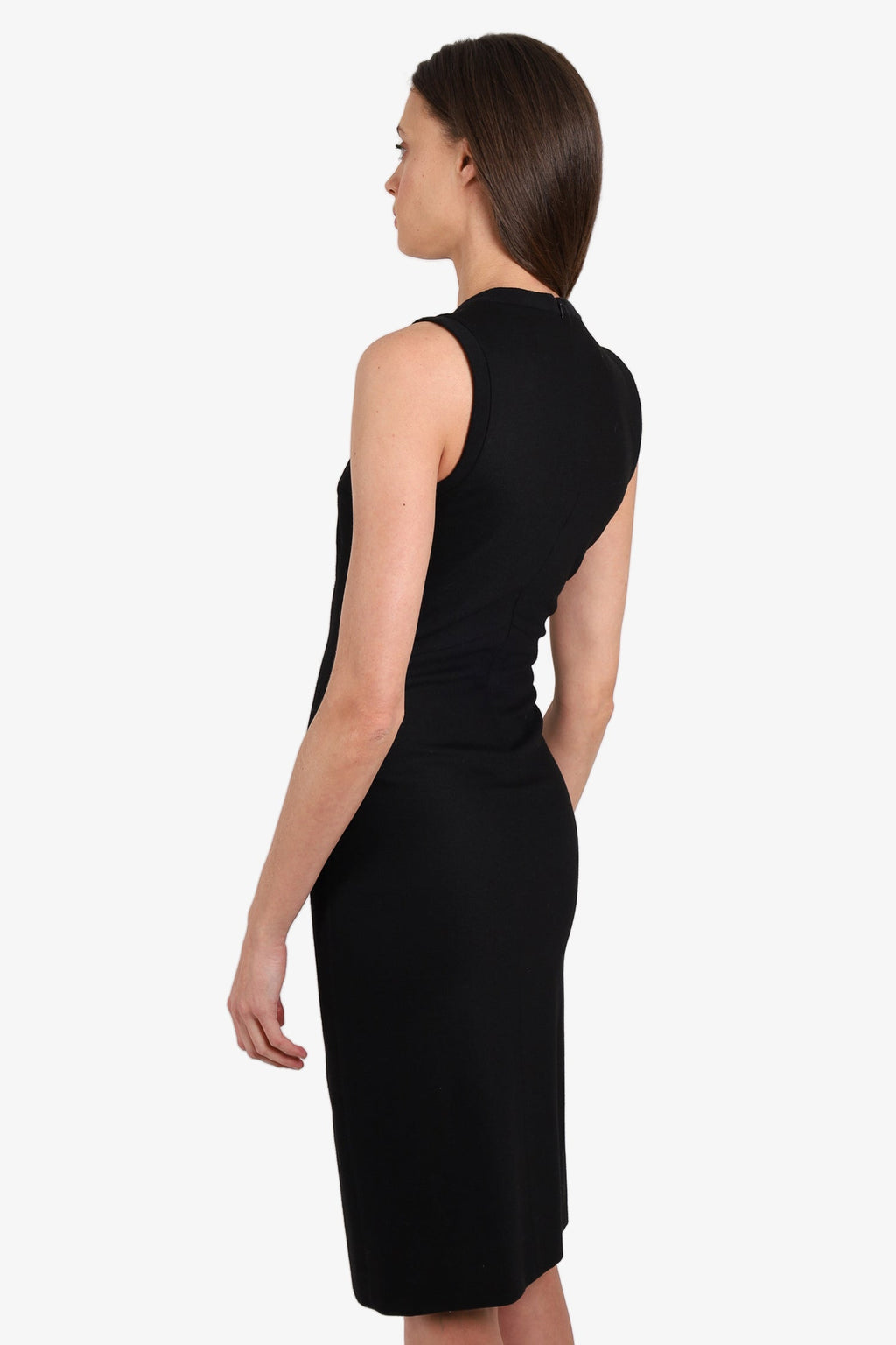 Joseph Black Wool/Cashmere Midi Dress Sleeveless Size 38