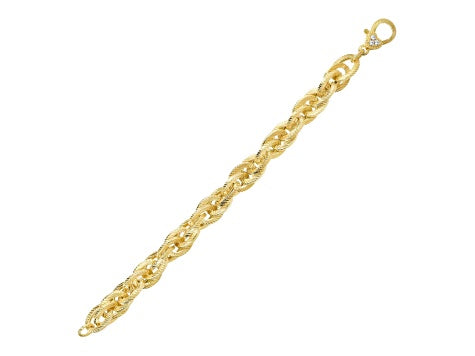 JUDITH RIPKA 14K GOLD PLATED TRIPLE ROLO LINK VERONA BRACELET