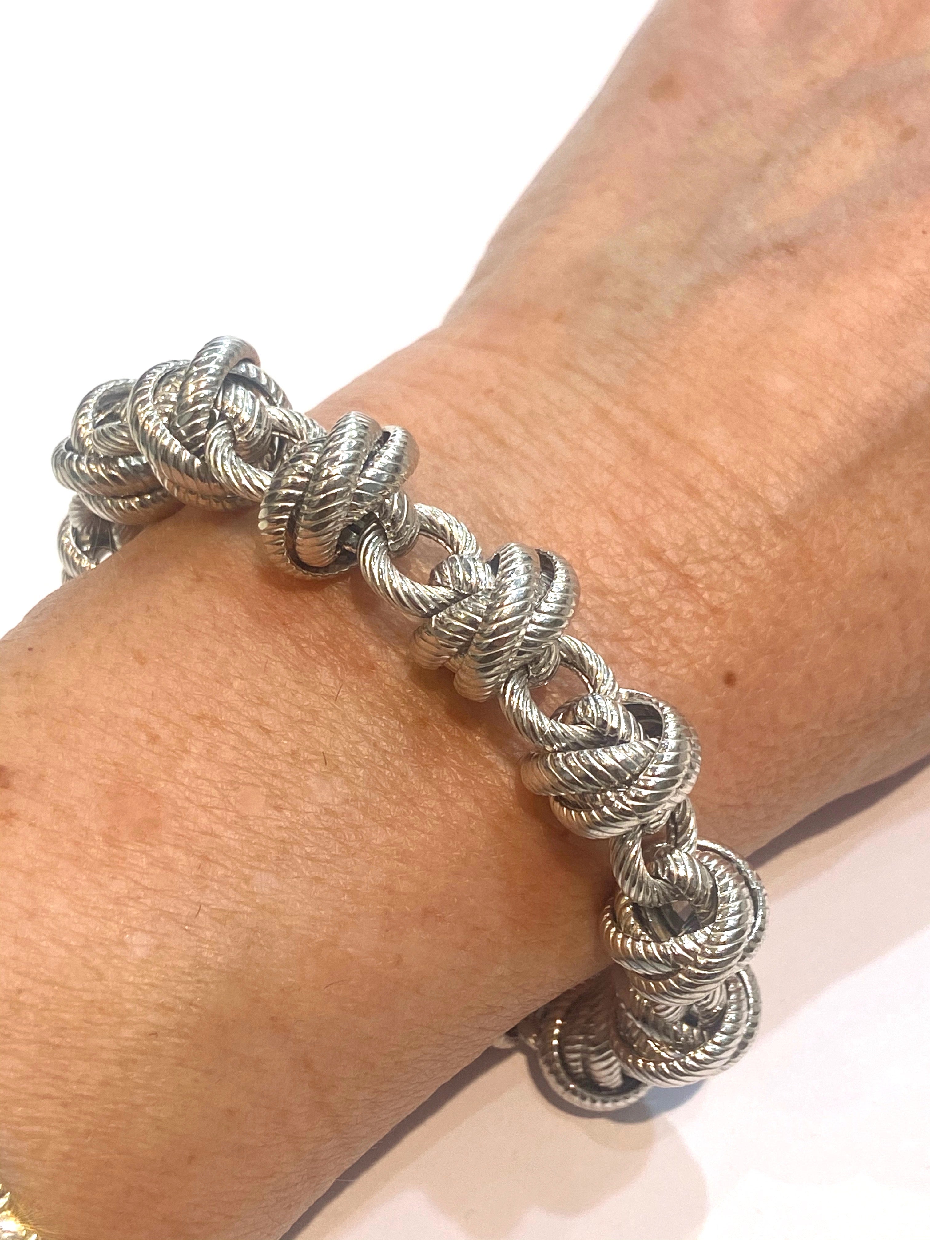 JUDITH RIPKA STERLING SILVER VERONA ROLO BRACELET