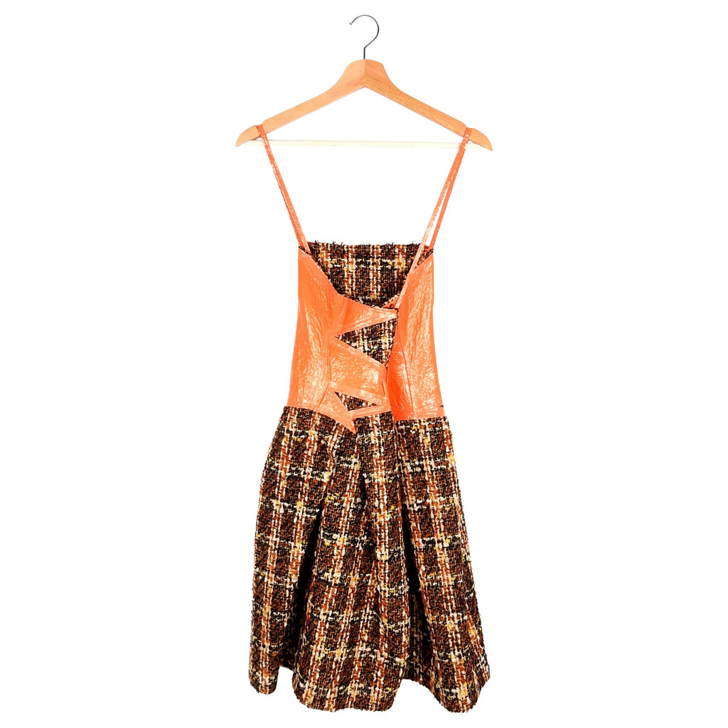 Junya Watanabe Comme des Garcons Fall 2005 Orange Rubber Tweed Dress
