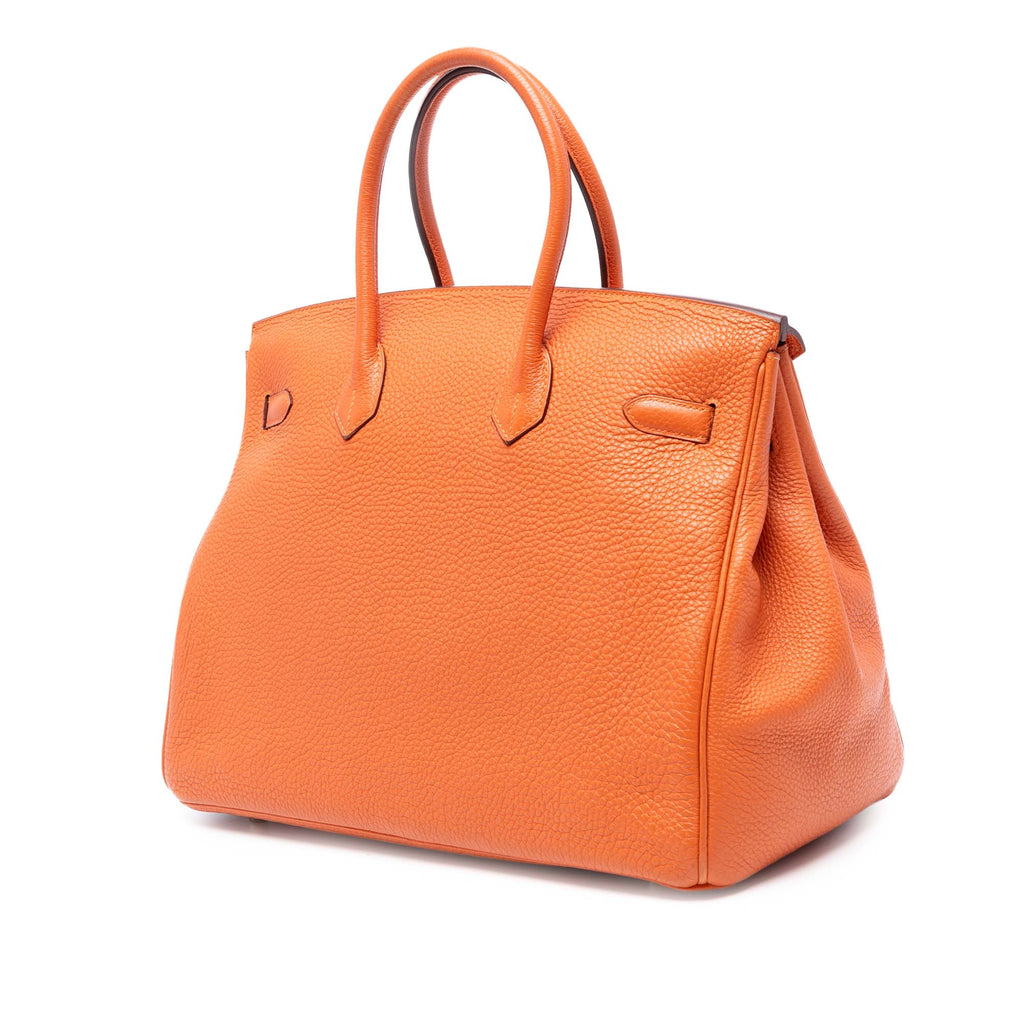 Birkin Handbag Orange Togo with Gold Hardware 35