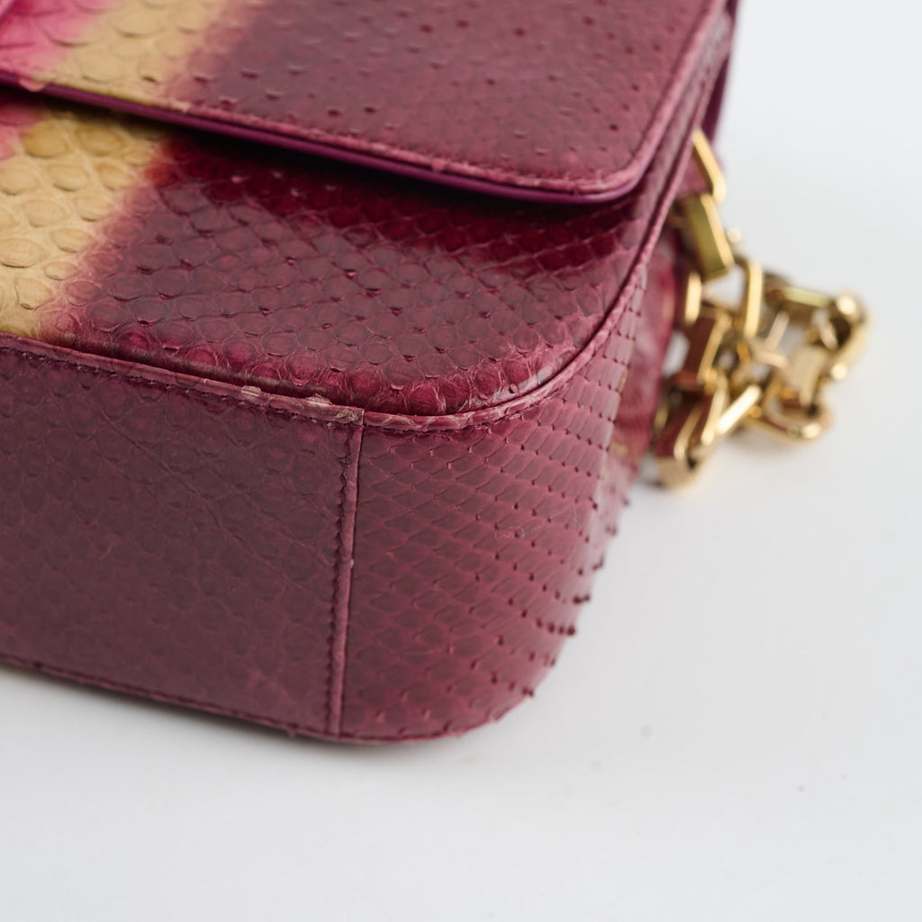 Christian Dior Miss Dior Python Flap Bag Multicolor