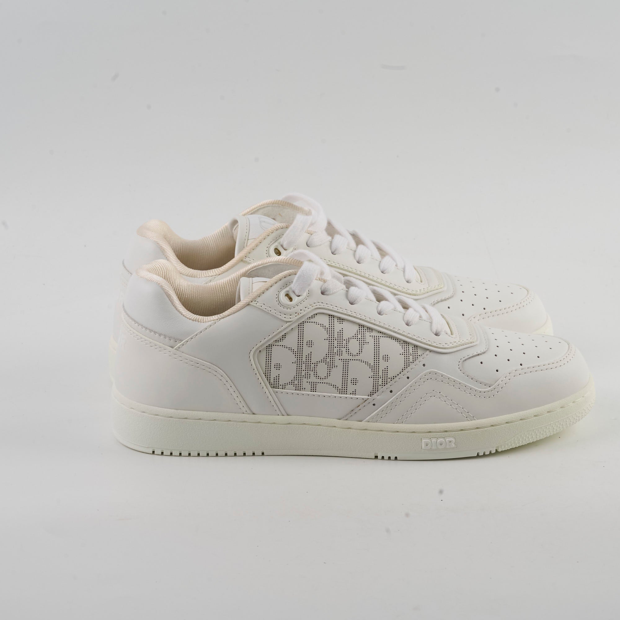 Christian Dior Men's Leather B27 Low Top Sneakers White Size 43