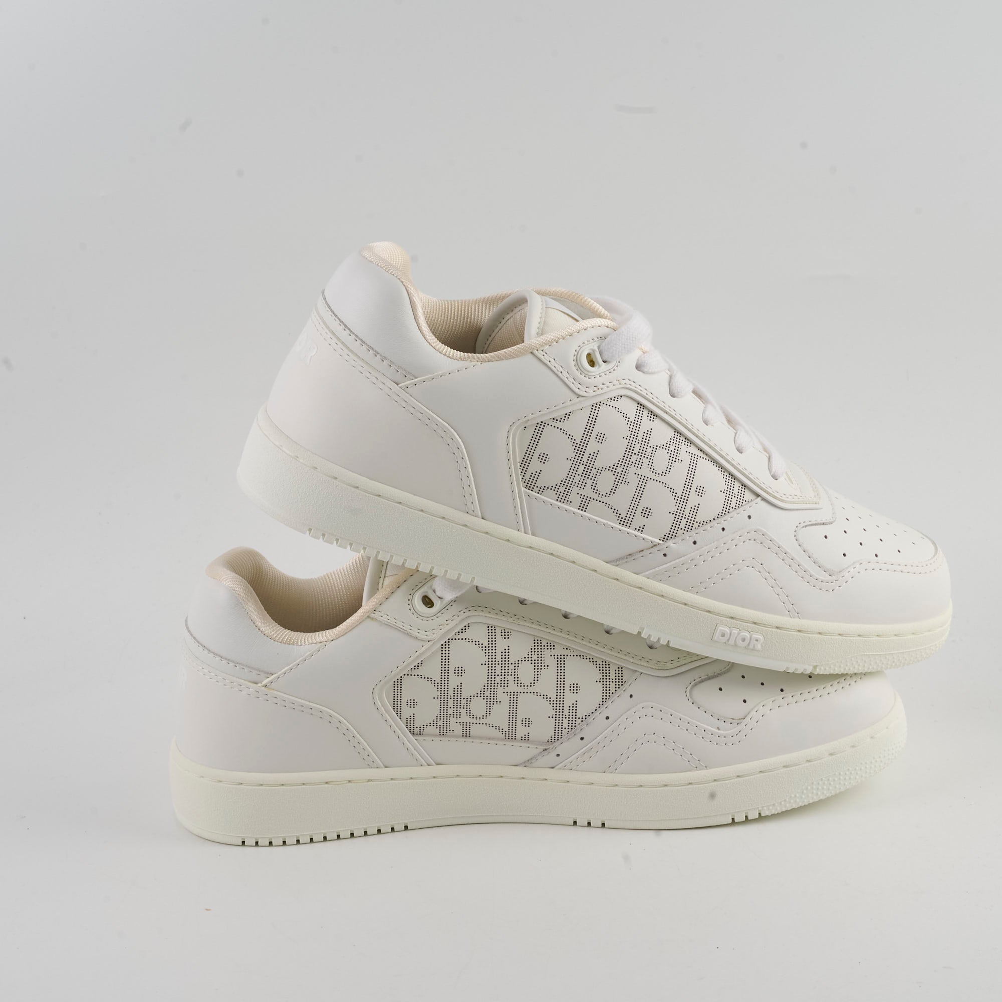 Christian Dior Men's Leather B27 Low Top Sneakers White Size 43