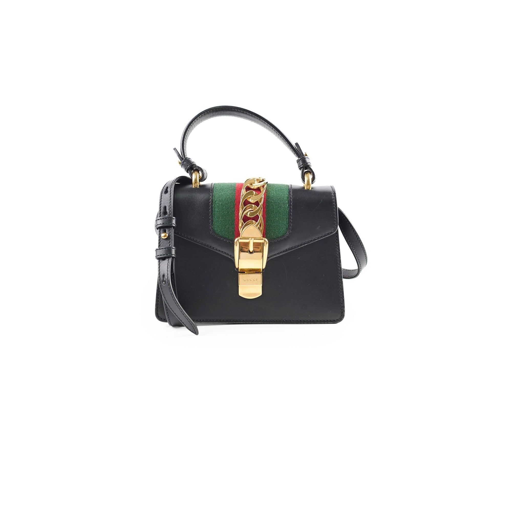 Gucci Sylvie Mini Top Handle Bag Black