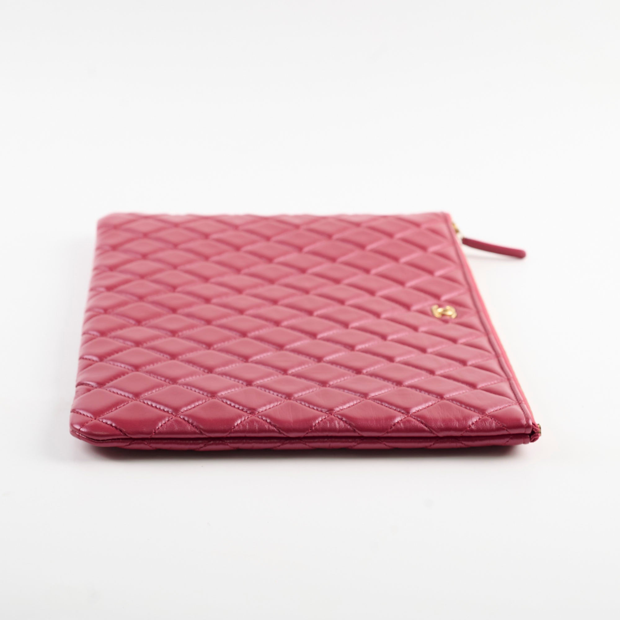 Chanel O-case Clutch Red Lambskin