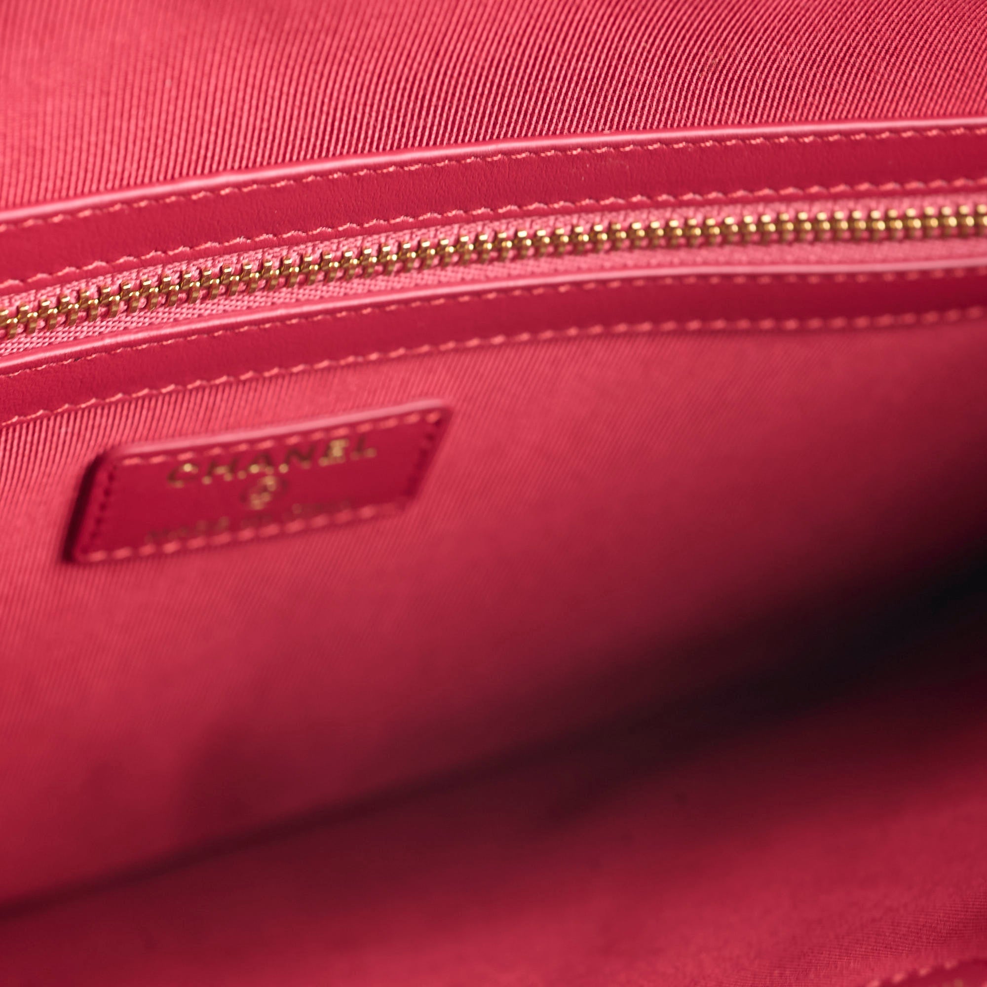 Chanel O-case Clutch Red Lambskin