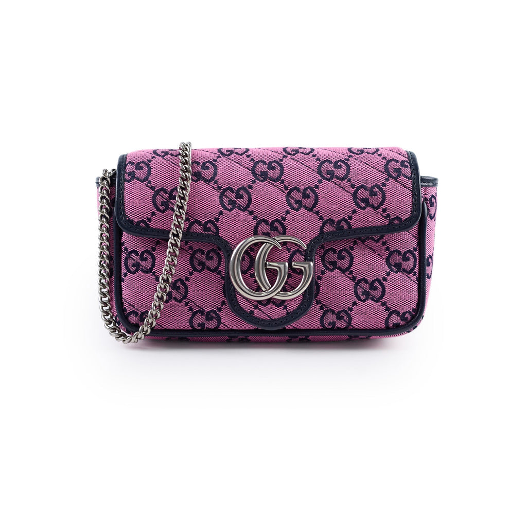 Gucci Supermini Canvas Marmont Pink