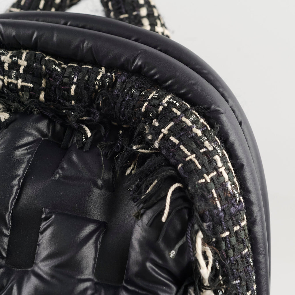 Chanel Doudonne Nylon/Tweed Backpack Black 26 Series