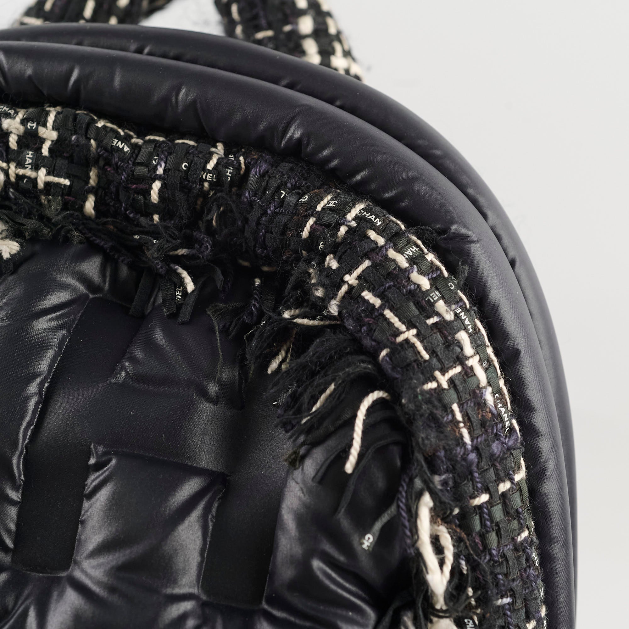 Chanel Doudonne Nylon/Tweed Backpack Black 26 Series