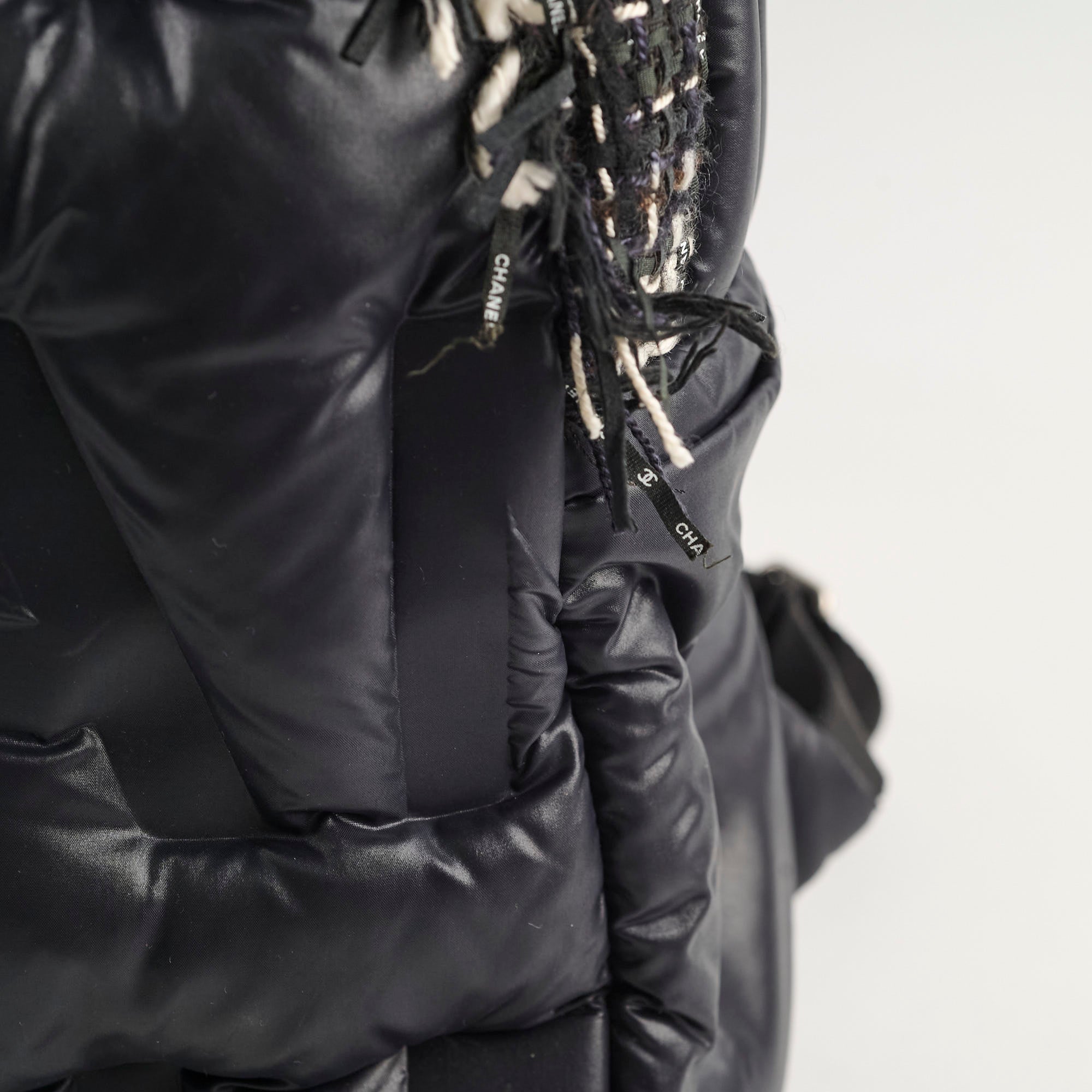 Chanel Doudonne Nylon/Tweed Backpack Black 26 Series