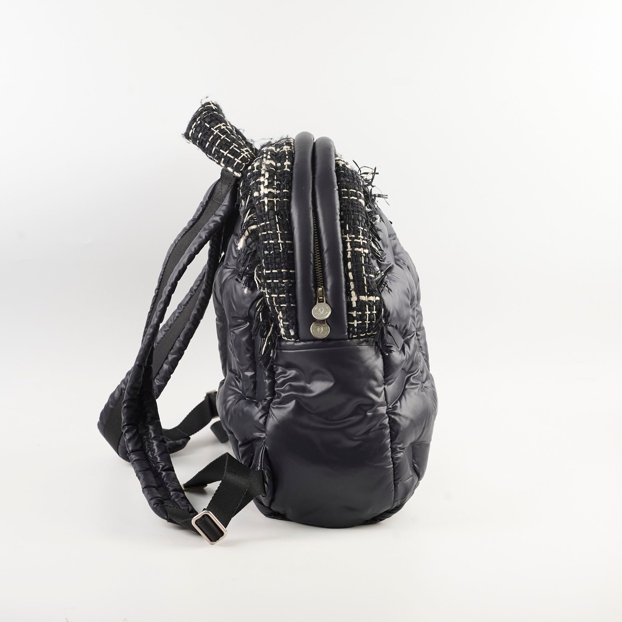 Chanel Doudonne Nylon/Tweed Backpack Black 26 Series