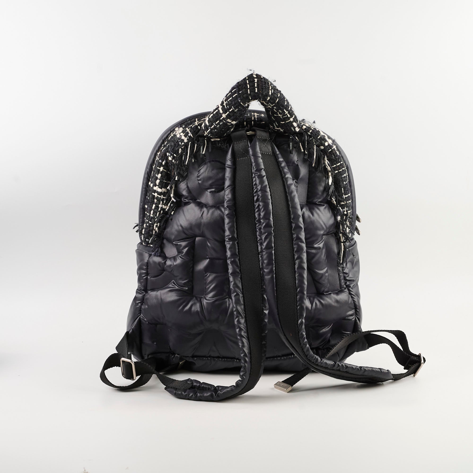 Chanel Doudonne Nylon/Tweed Backpack Black 26 Series