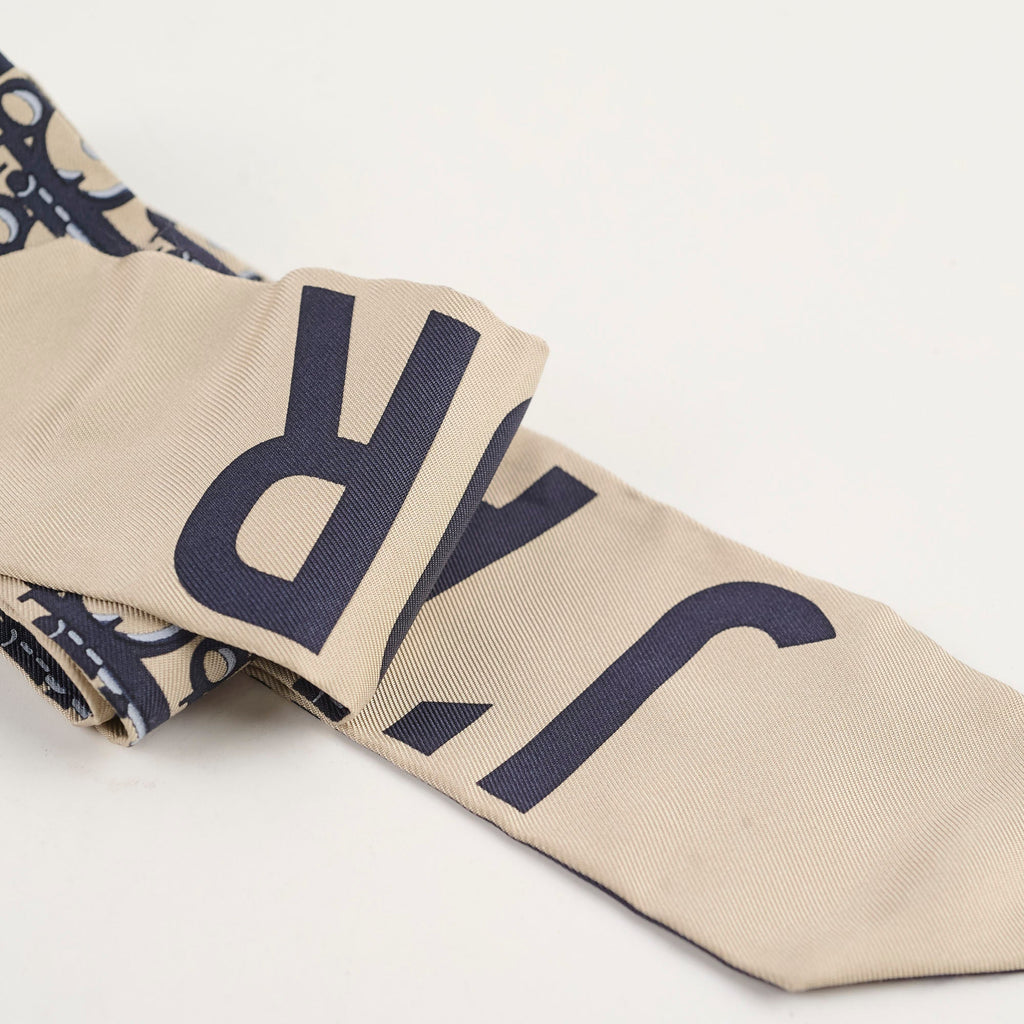 Christian Dior Oblique Twilly Navy