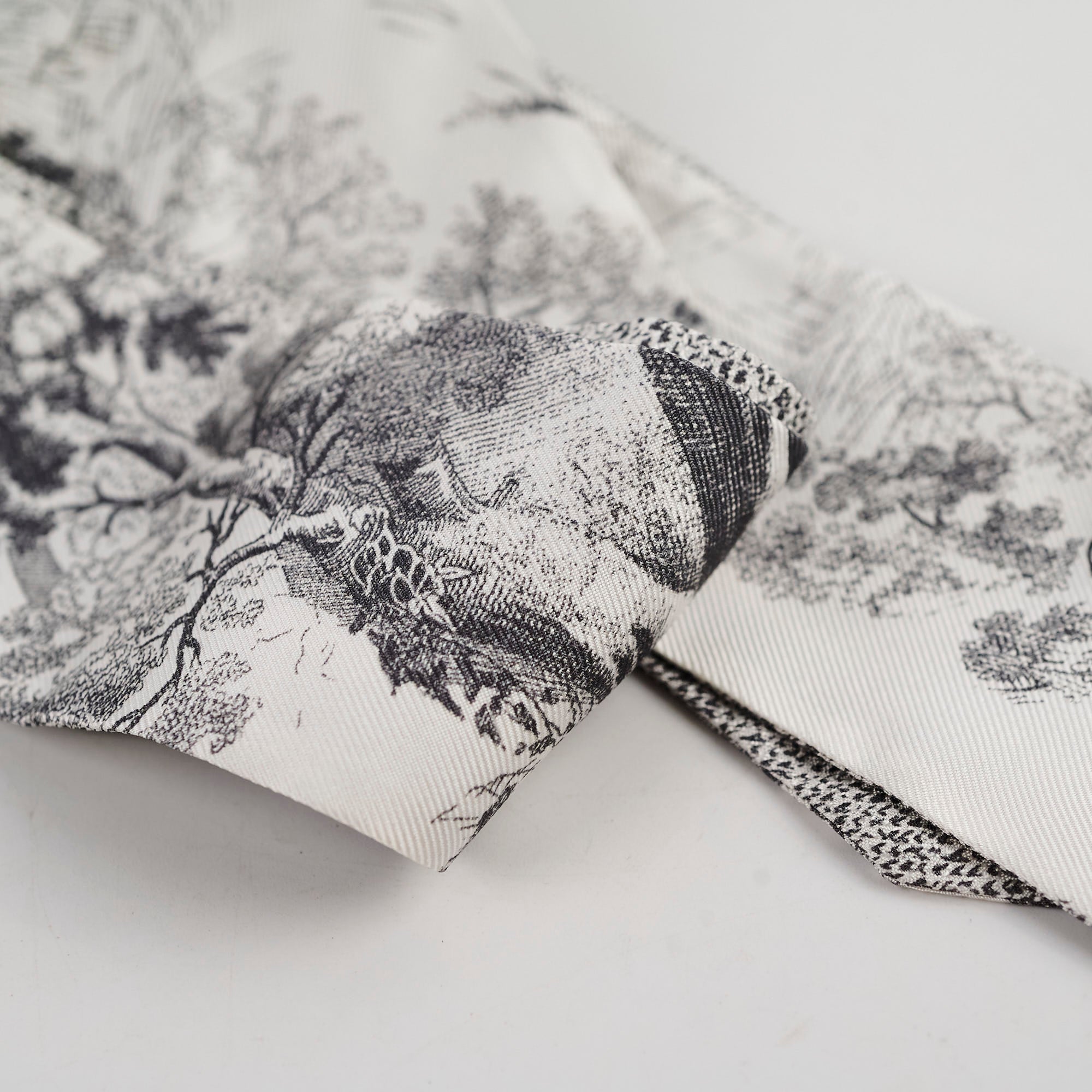 Dior Twilly Toile de Jouy Sauvage Mitzah Scarf Grey