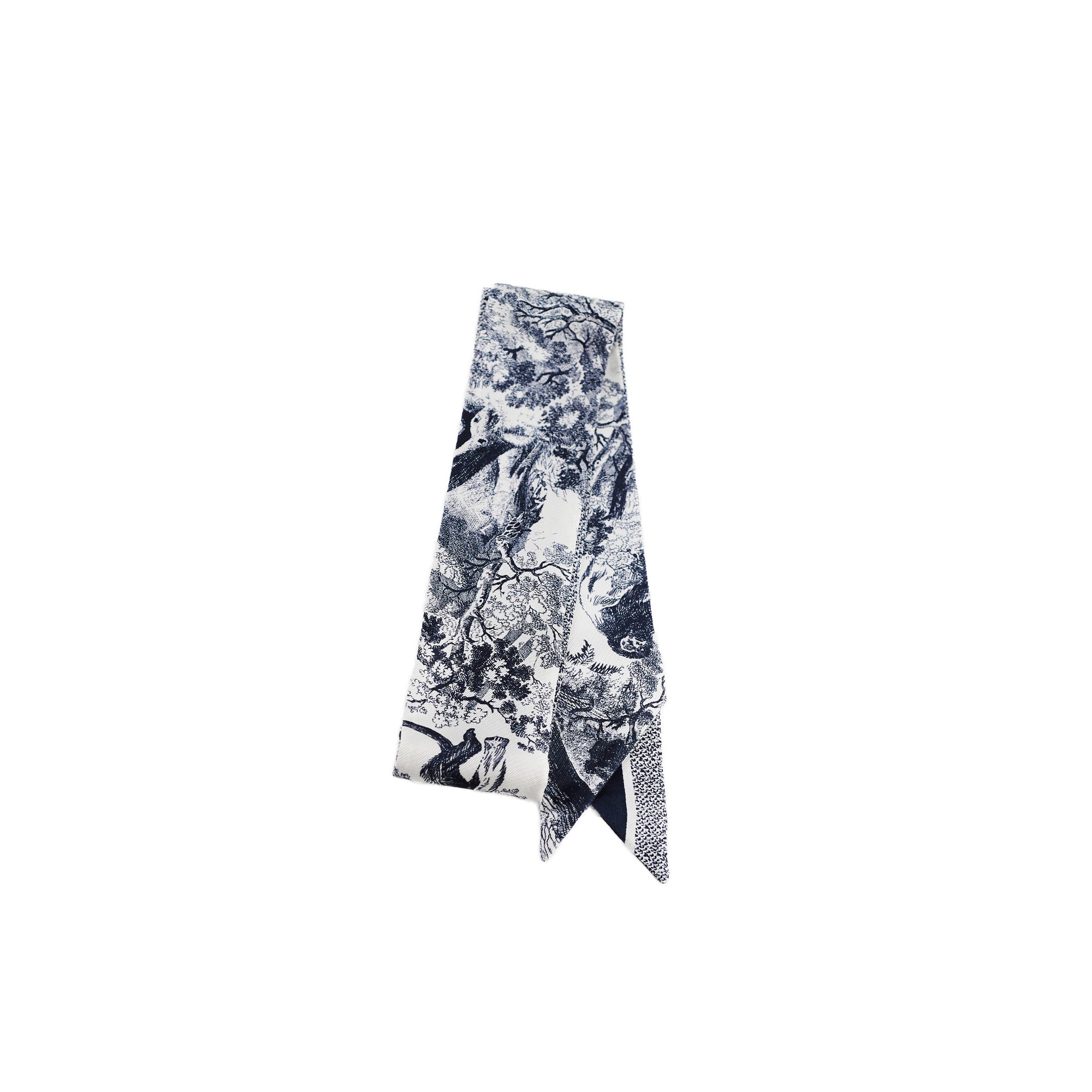 Dior Twilly Toile de Jouy Sauvage Mitzah Scarf Navy