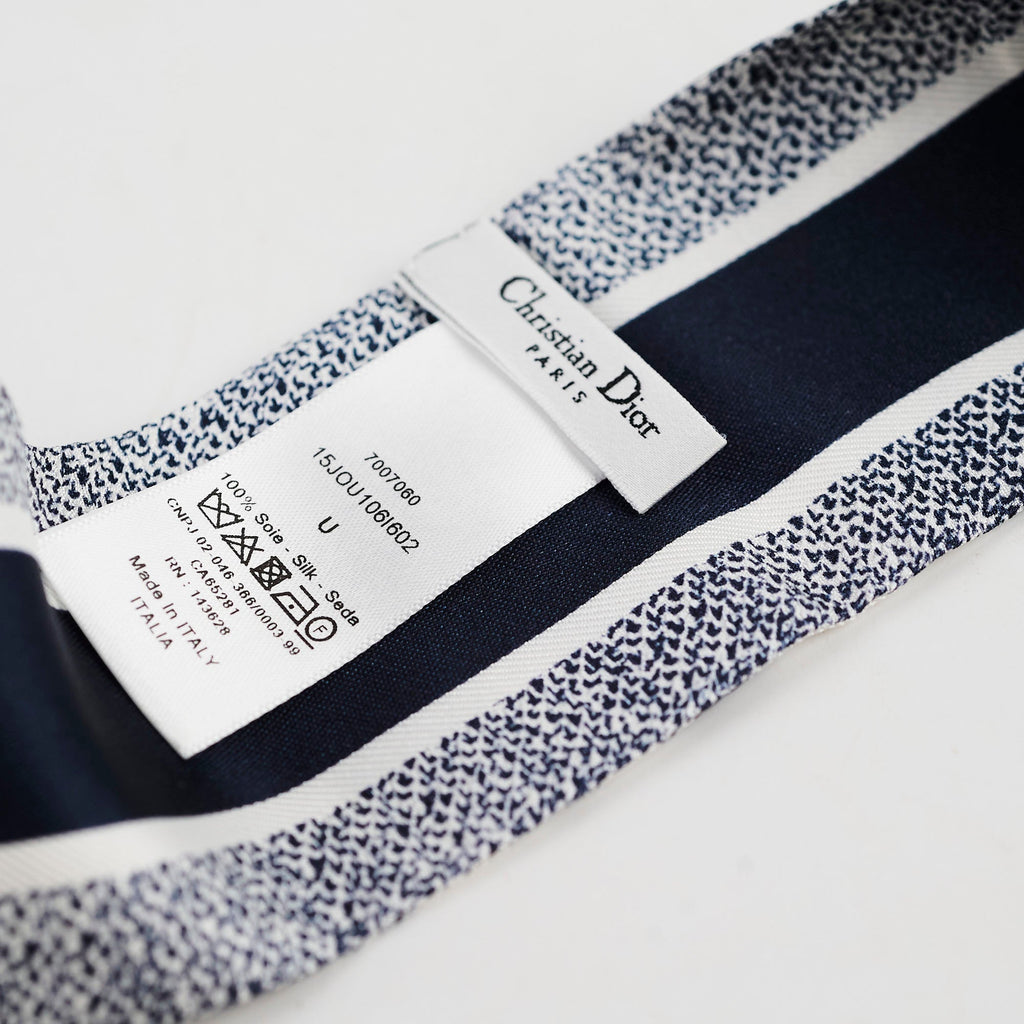 Dior Twilly Toile de Jouy Sauvage Mitzah Scarf Navy