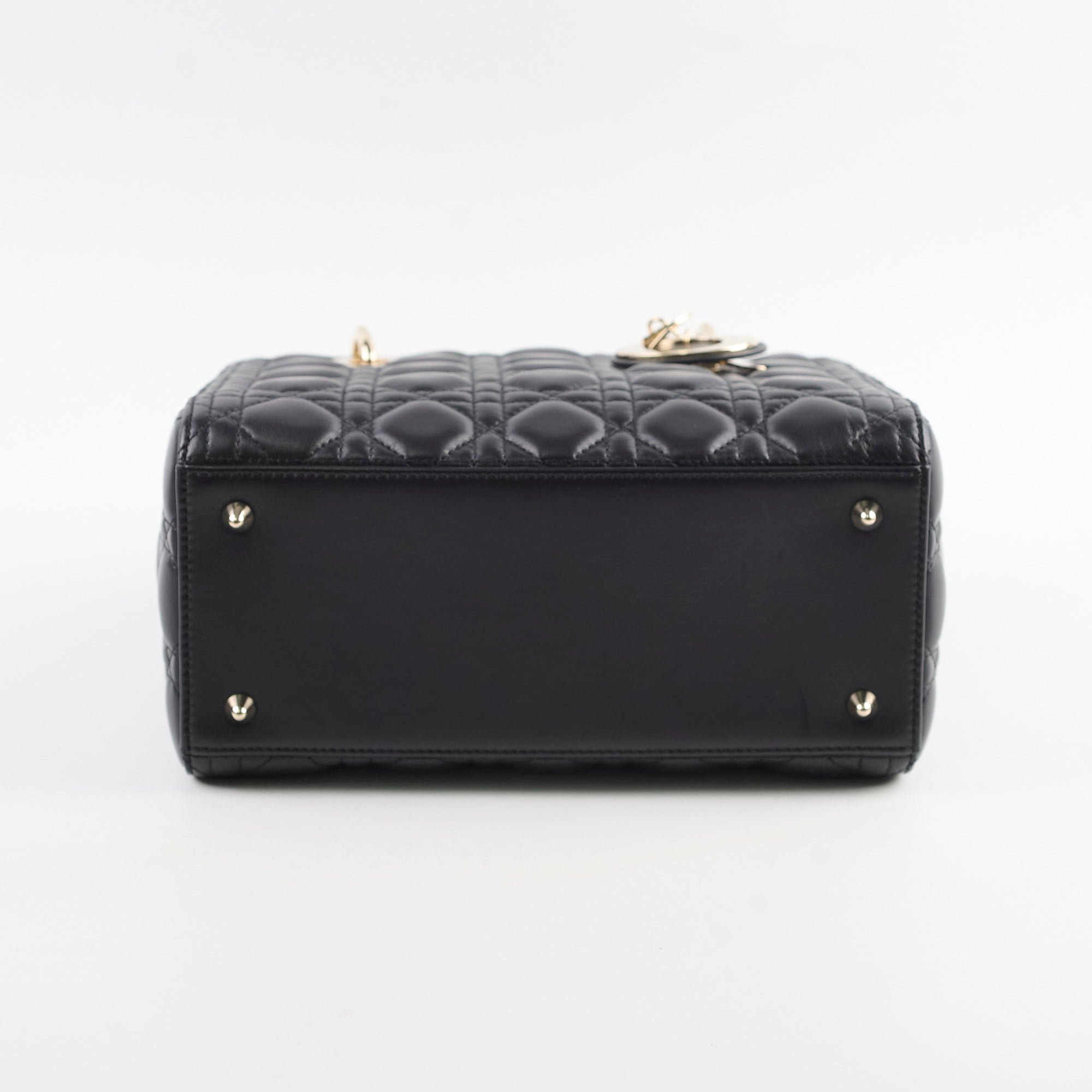 Christian Dior Medium Lambskin Lady Dior Black
