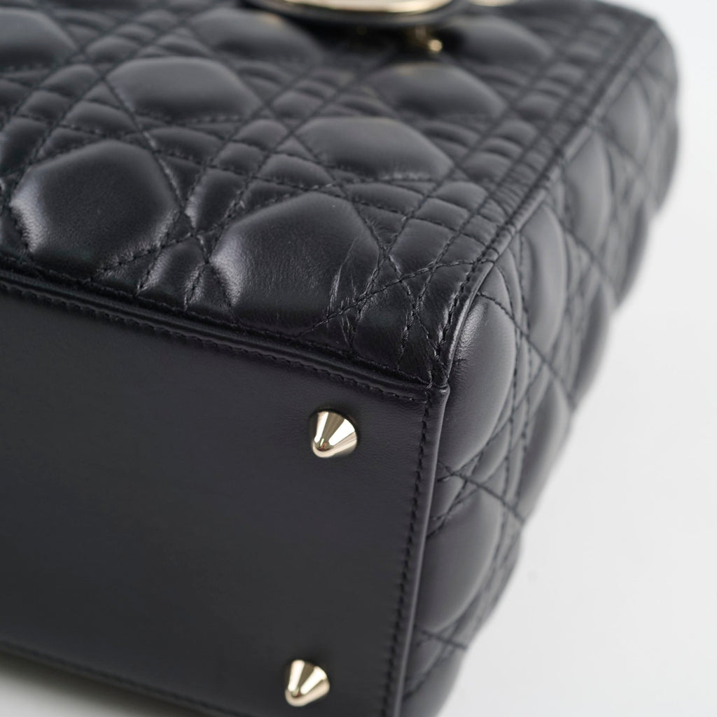 Christian Dior Medium Lambskin Lady Dior Black
