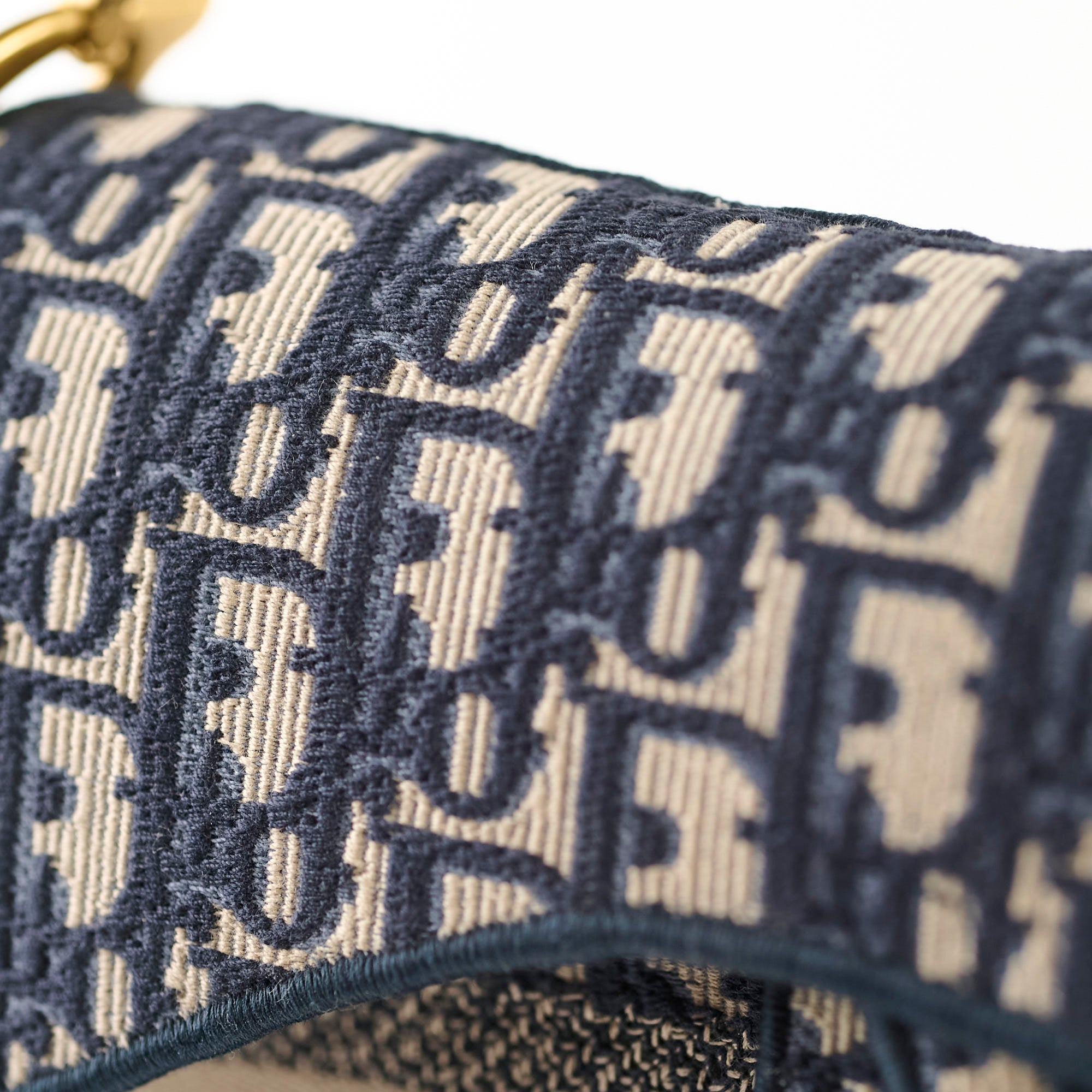 Christian Dior Oblique Saddle Bag Navy