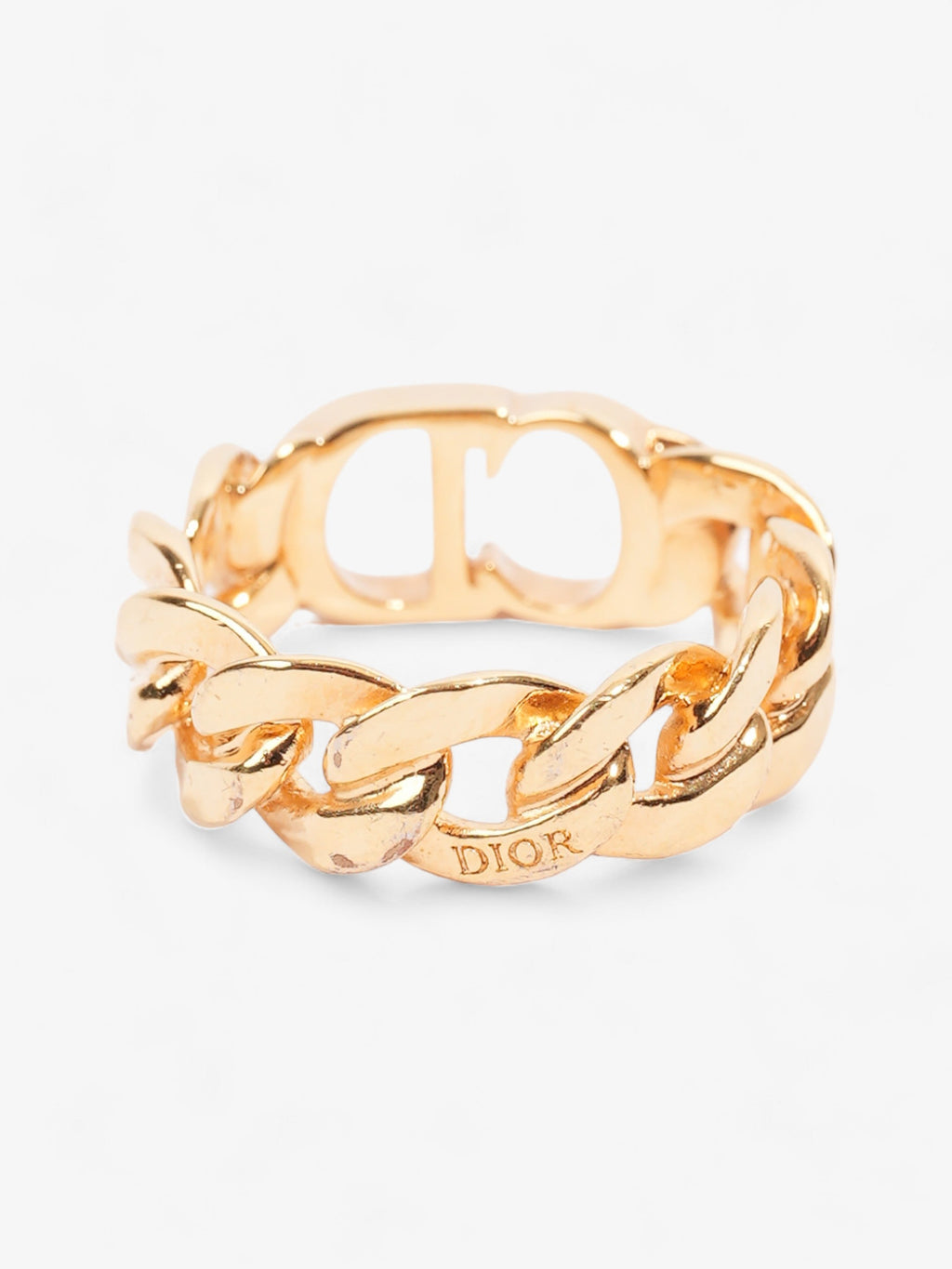 Christian Dior CD Icon Chain Link Ring Gold Base Metal Medium (60mm)