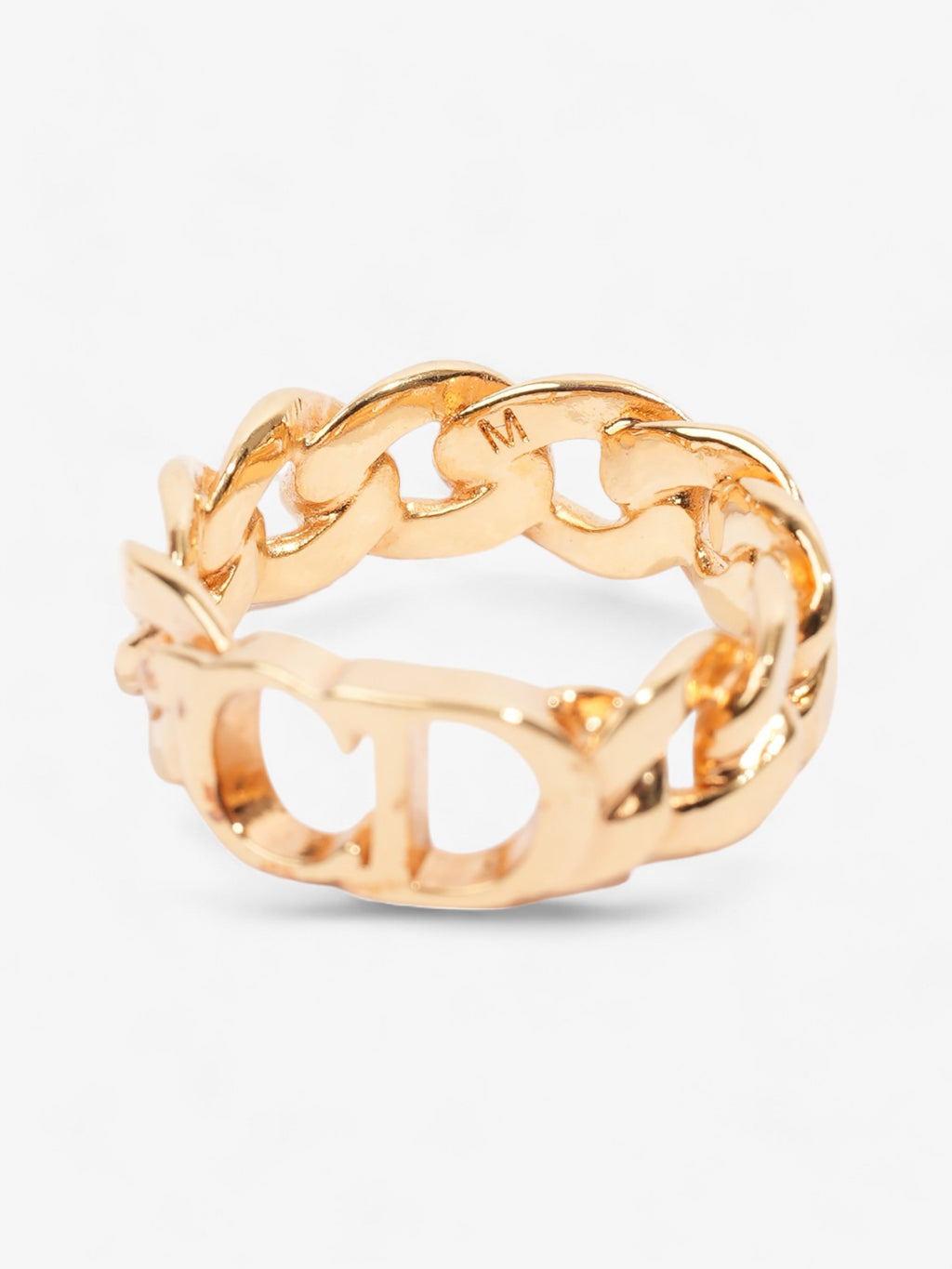 Christian Dior CD Icon Chain Link Ring Gold Base Metal Medium (60mm)