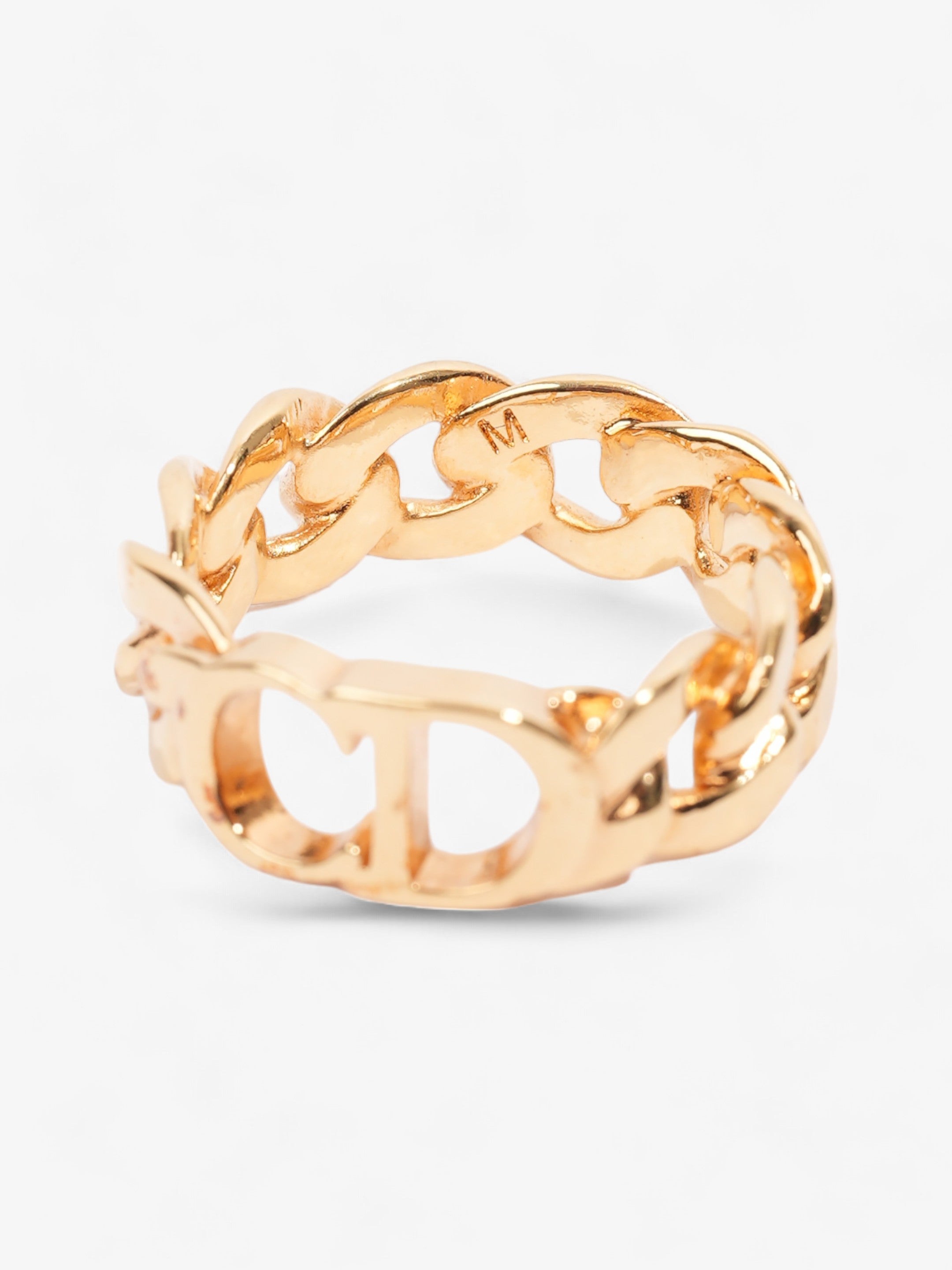 Christian Dior CD Icon Chain Link Ring Gold Base Metal Medium (60mm)