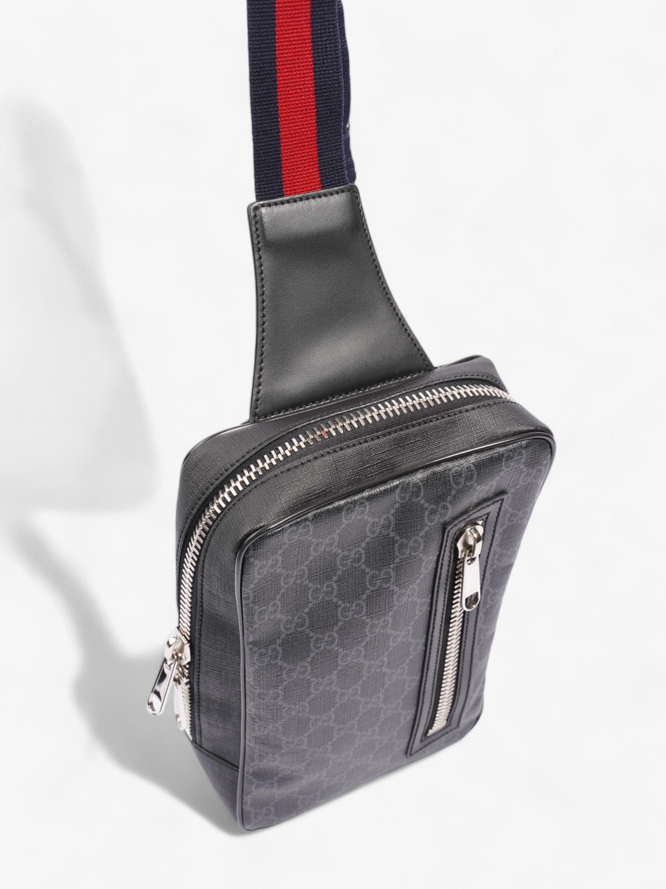 Gucci GG Sling Backpack Black GG Supreme Coated Canvas