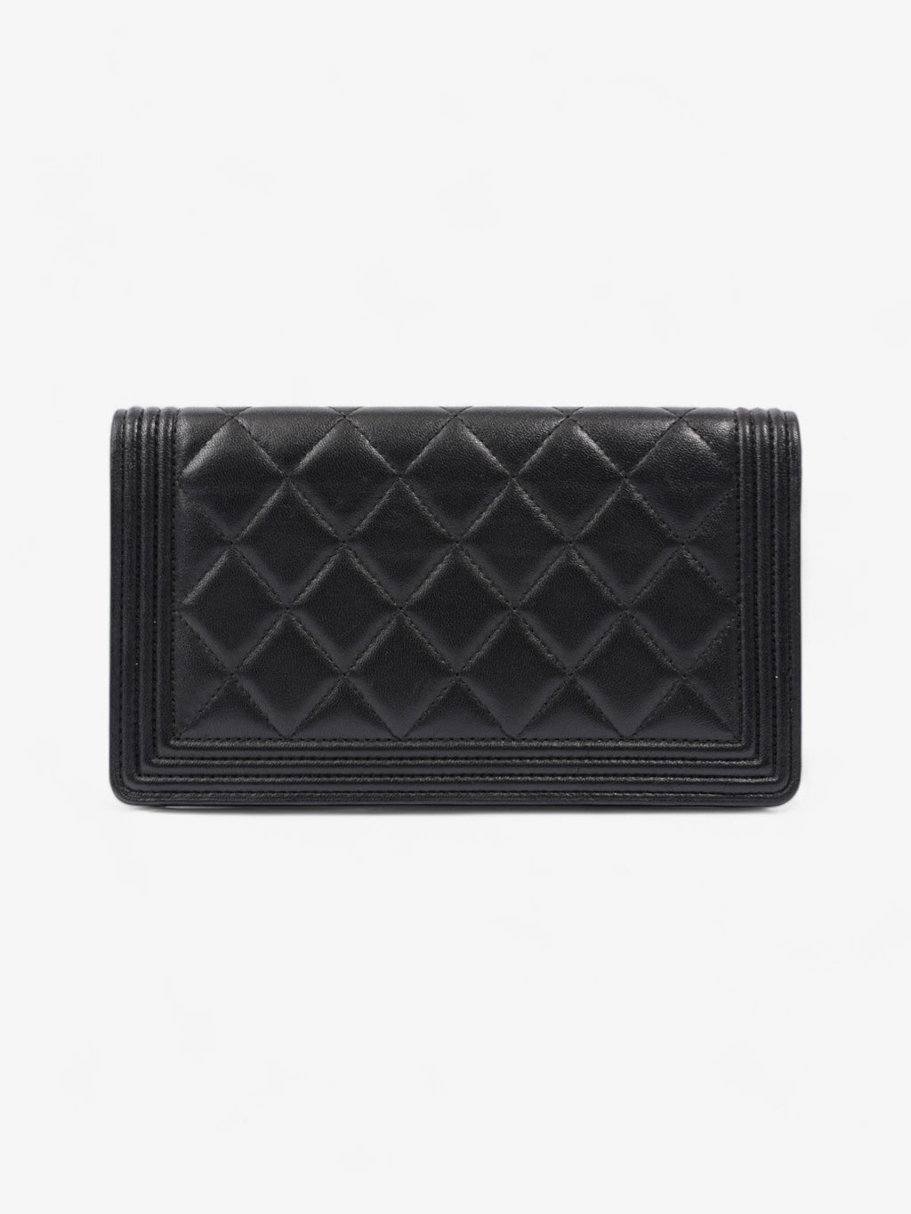 Chanel Boy Wallet Black Lambskin Leather