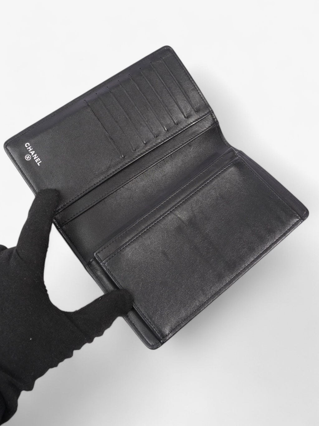 Chanel Boy Wallet Black Lambskin Leather