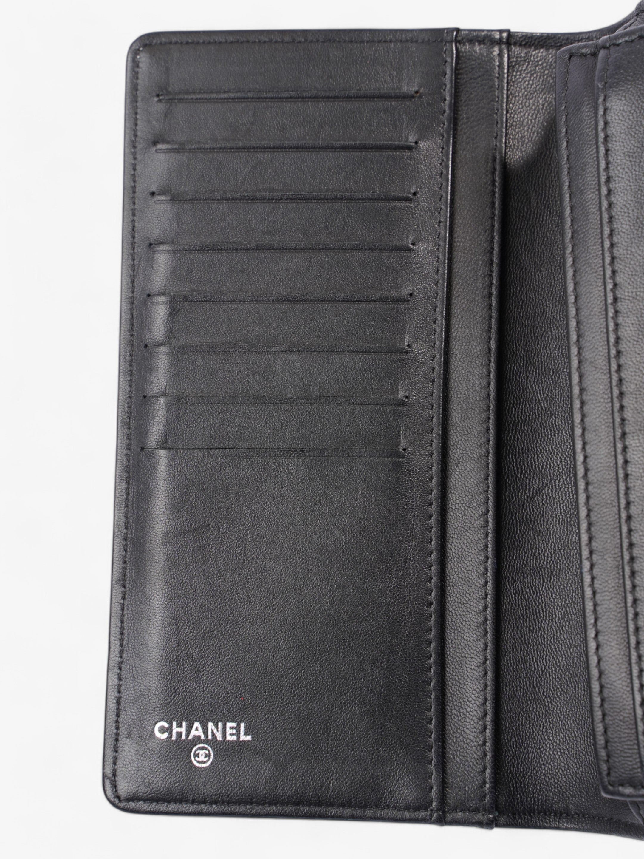 Chanel Boy Wallet Black Lambskin Leather