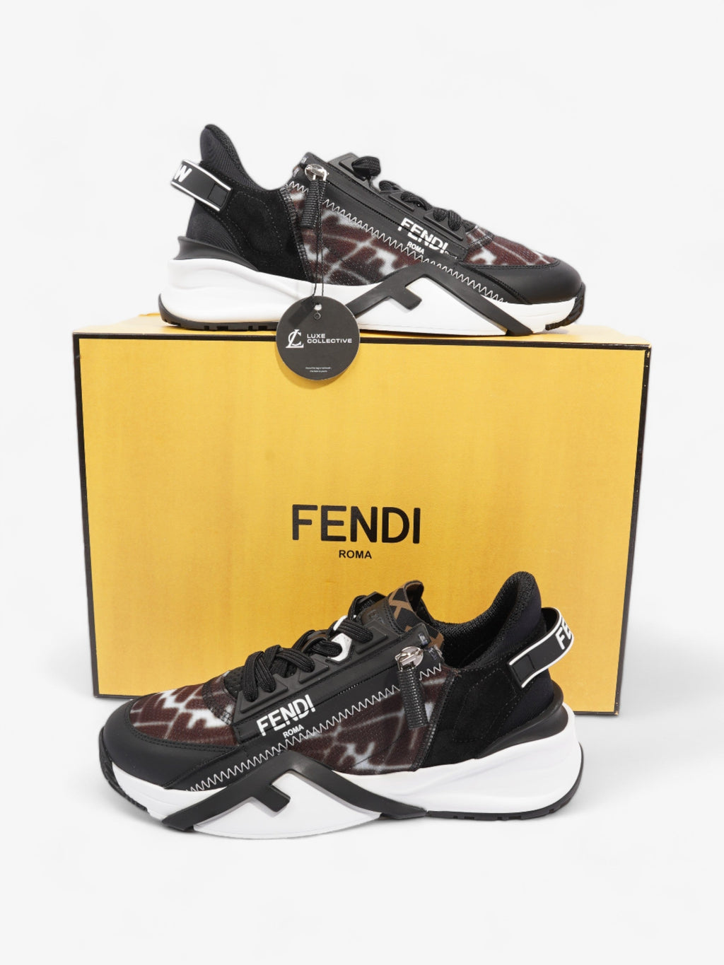 Fendi Fendi Flow Black / Brown Nylon EU 37 UK 4