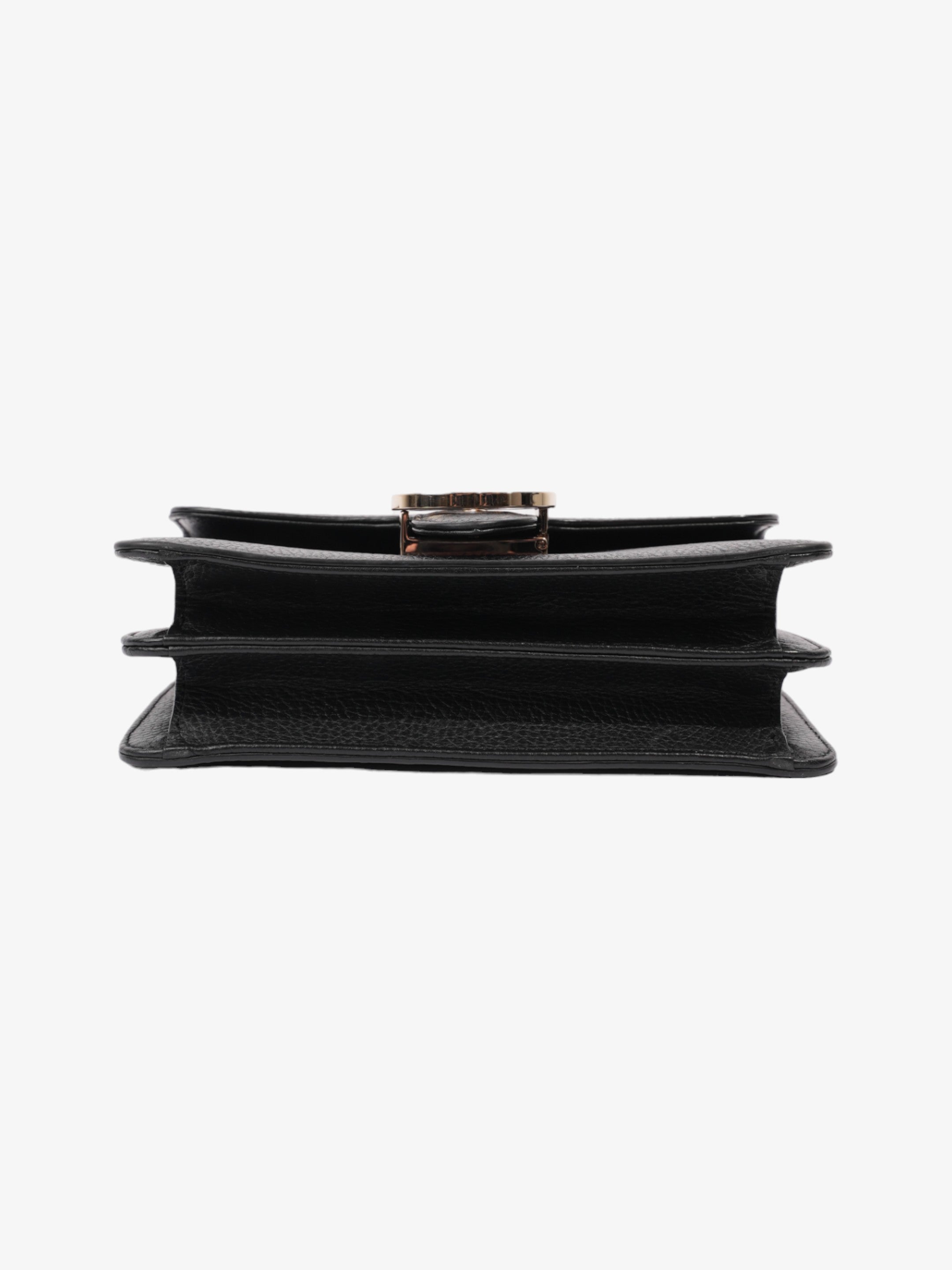 Gucci Interlocking G Flap Black Leather Small