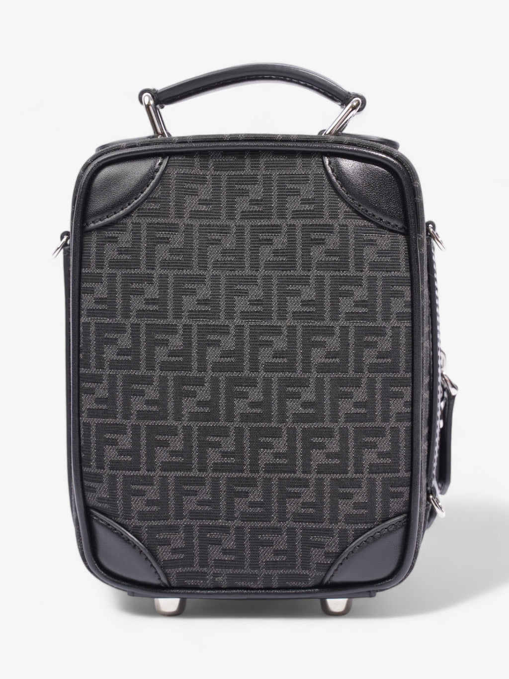 Fendi Trolley Bag Black Canvas Mini