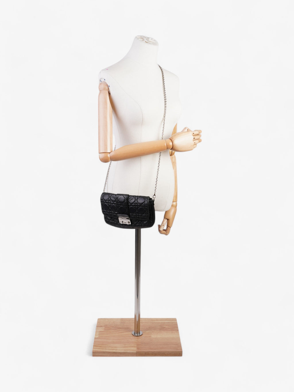 Christian Dior New Lock Black Lambskin Leather